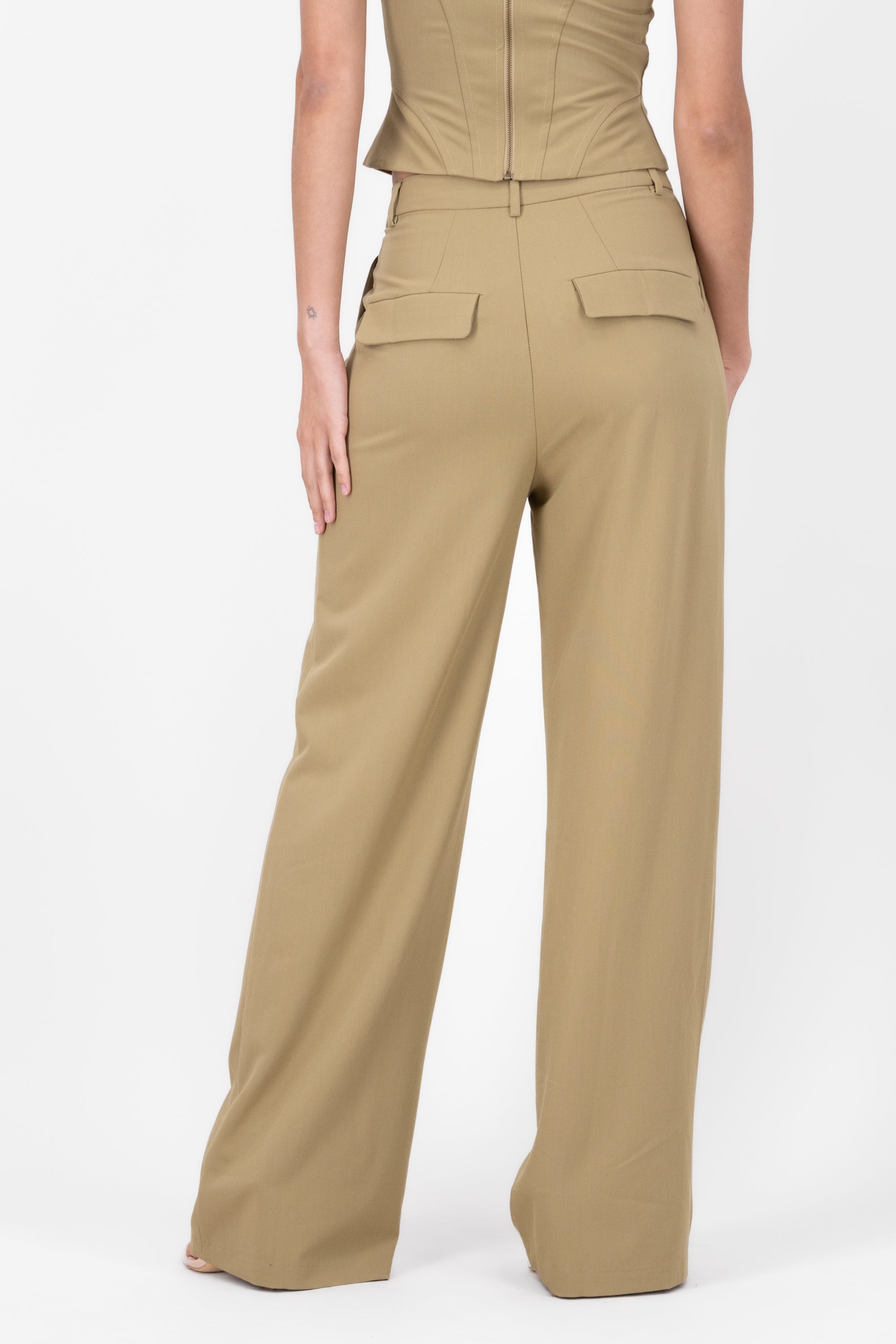 Pantalon Sastre Boton Cruzado Hypsters KHAKI