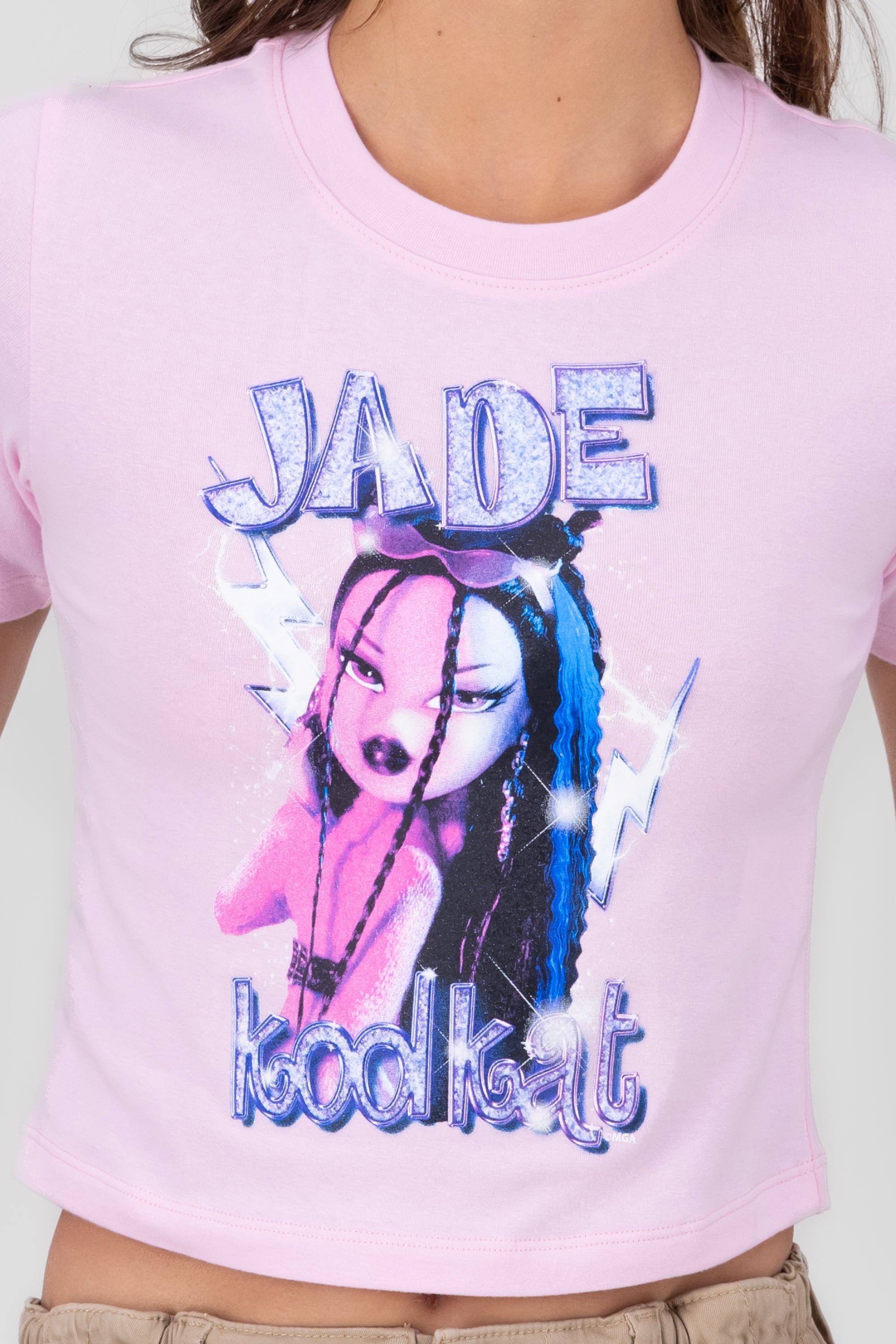 Crop manga corta Jade Bratz ROSA PASTEL