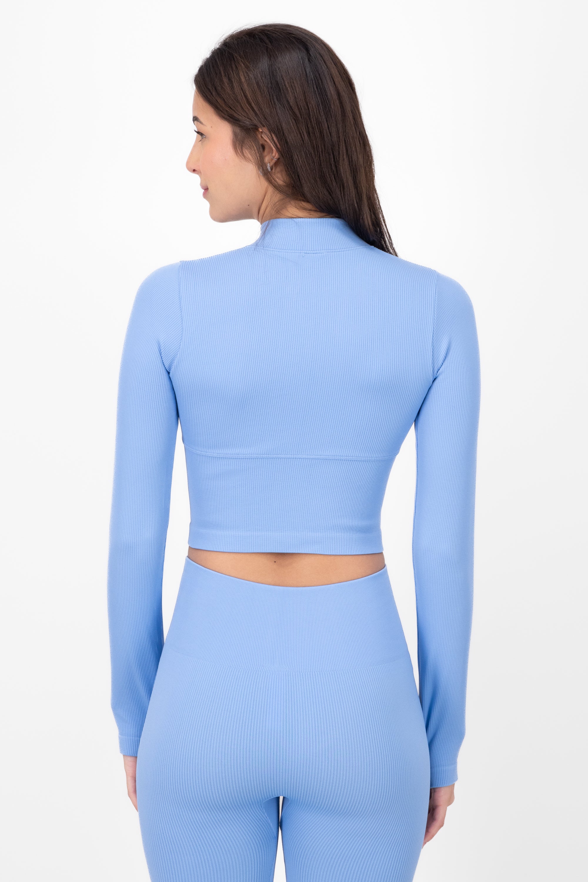 Light Activewear Rib Chamar with Hipster closure BLUE