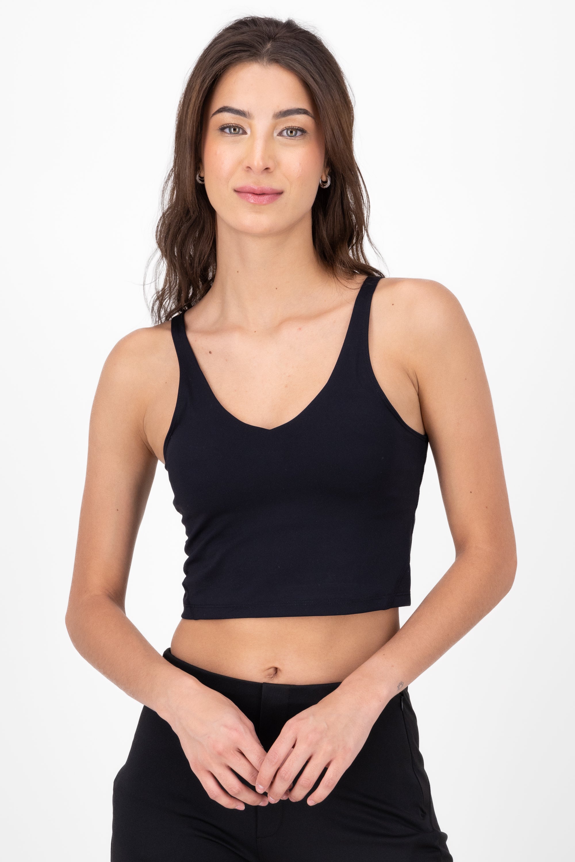 Top Active Double Fabric With Hypsters Cup BLACK