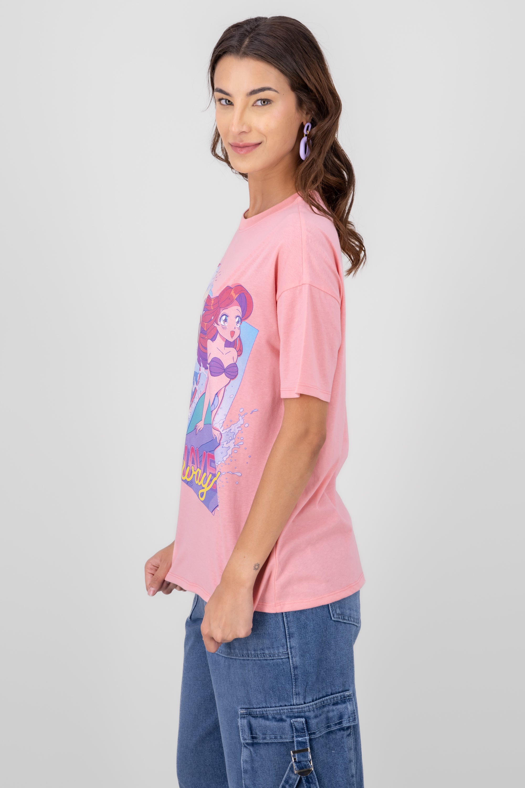 Over Ariel Anime shirt CORAL