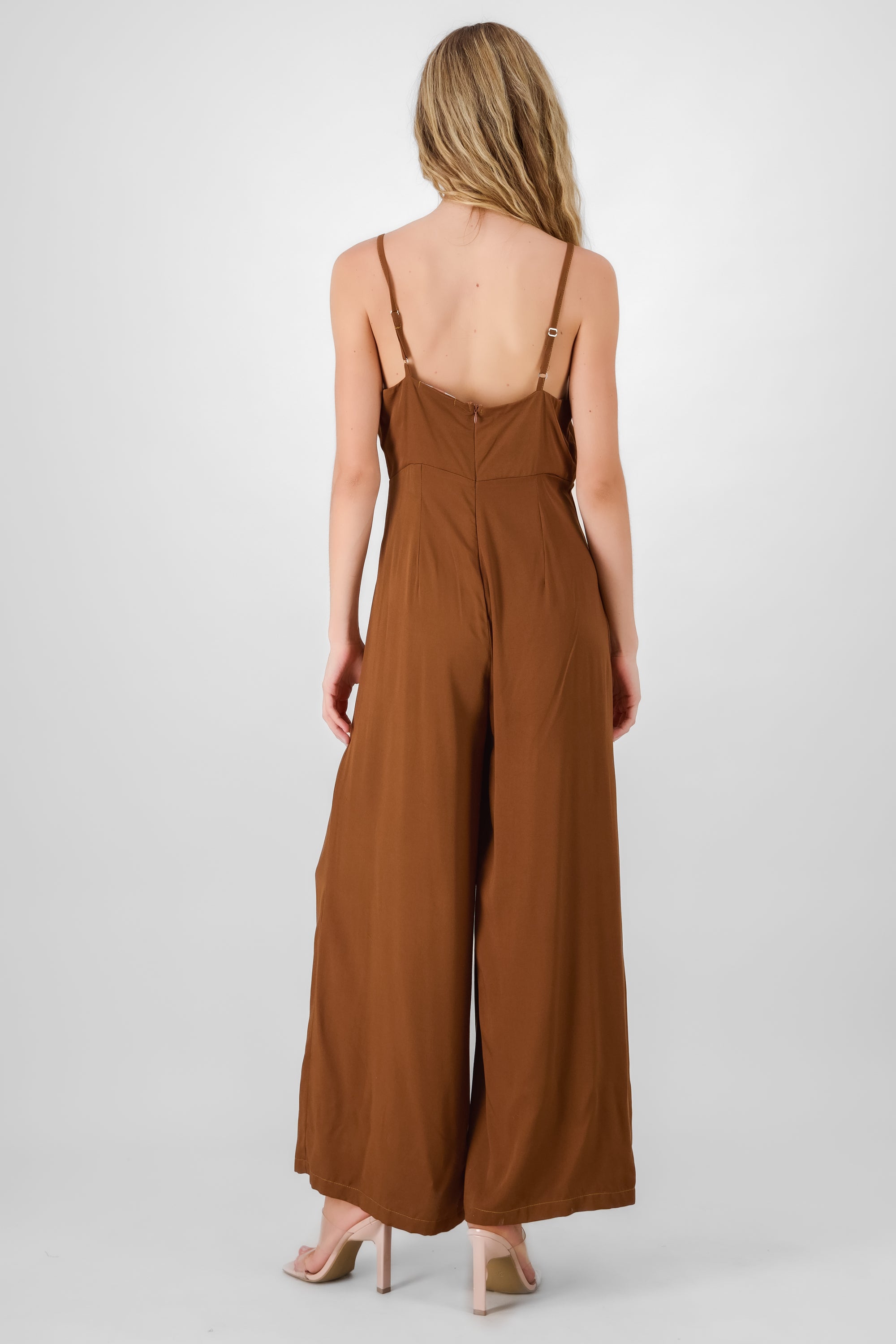 Jumpsuit escote v CHOCOLATE