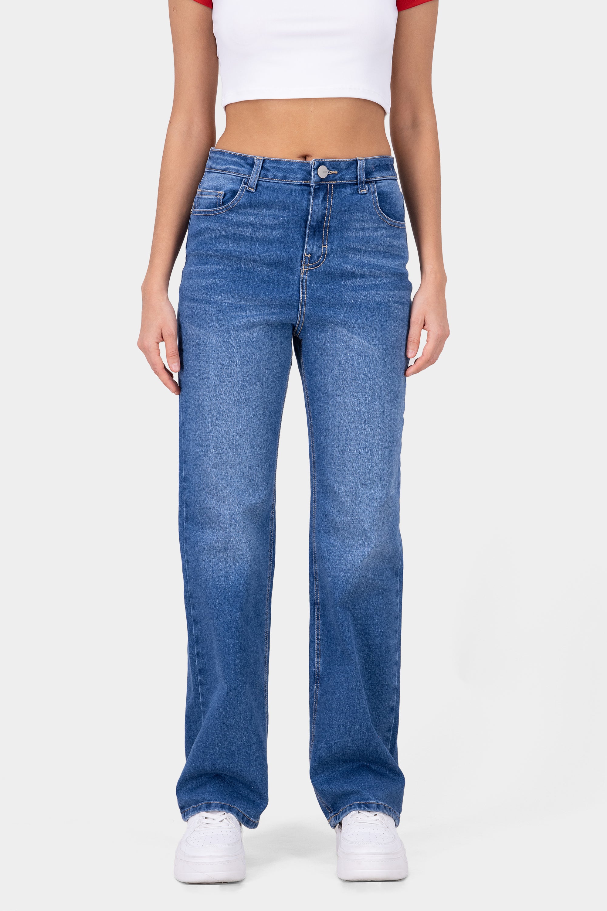 Basic Straight jeans Middle Stone