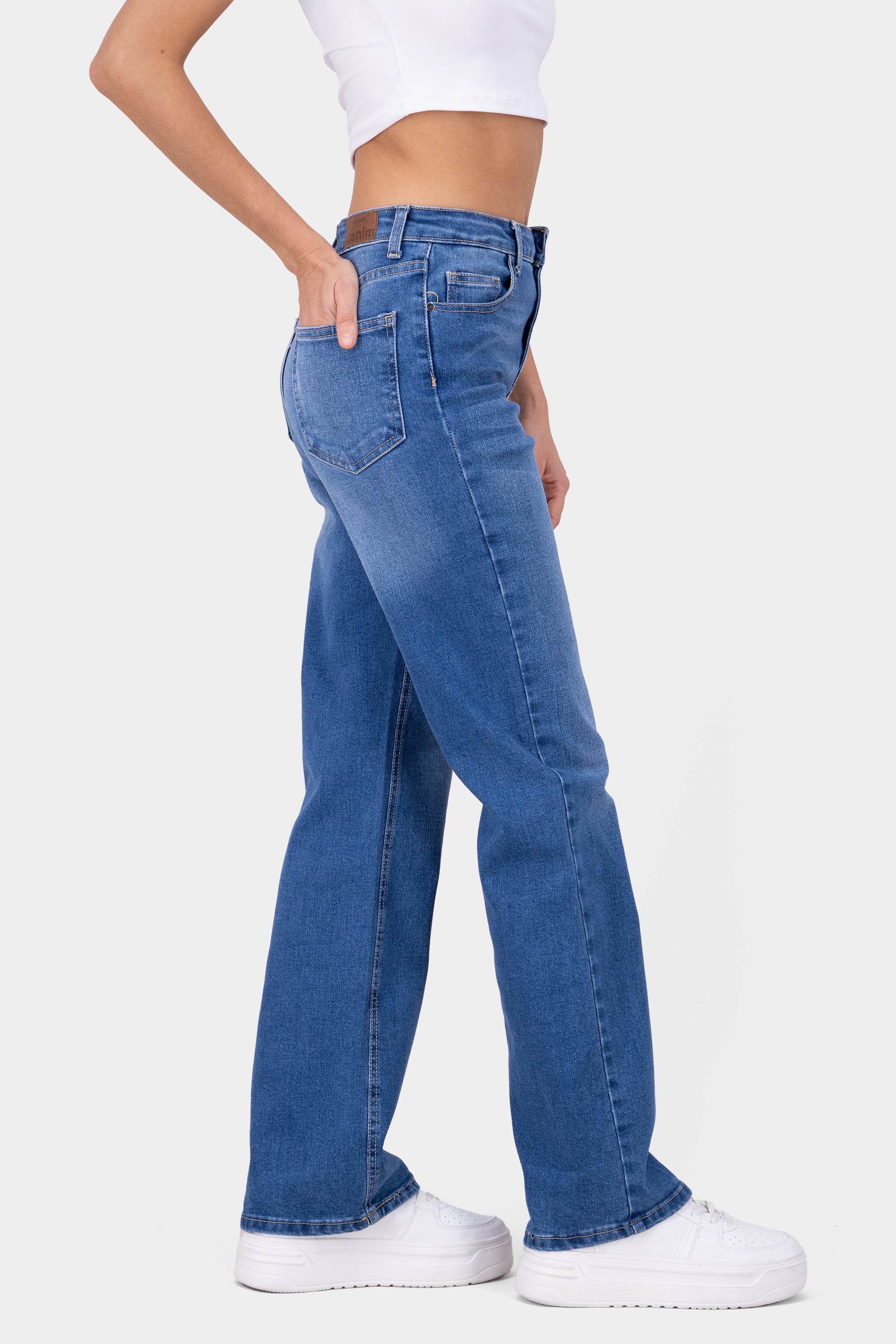 Basic Straight jeans Middle Stone