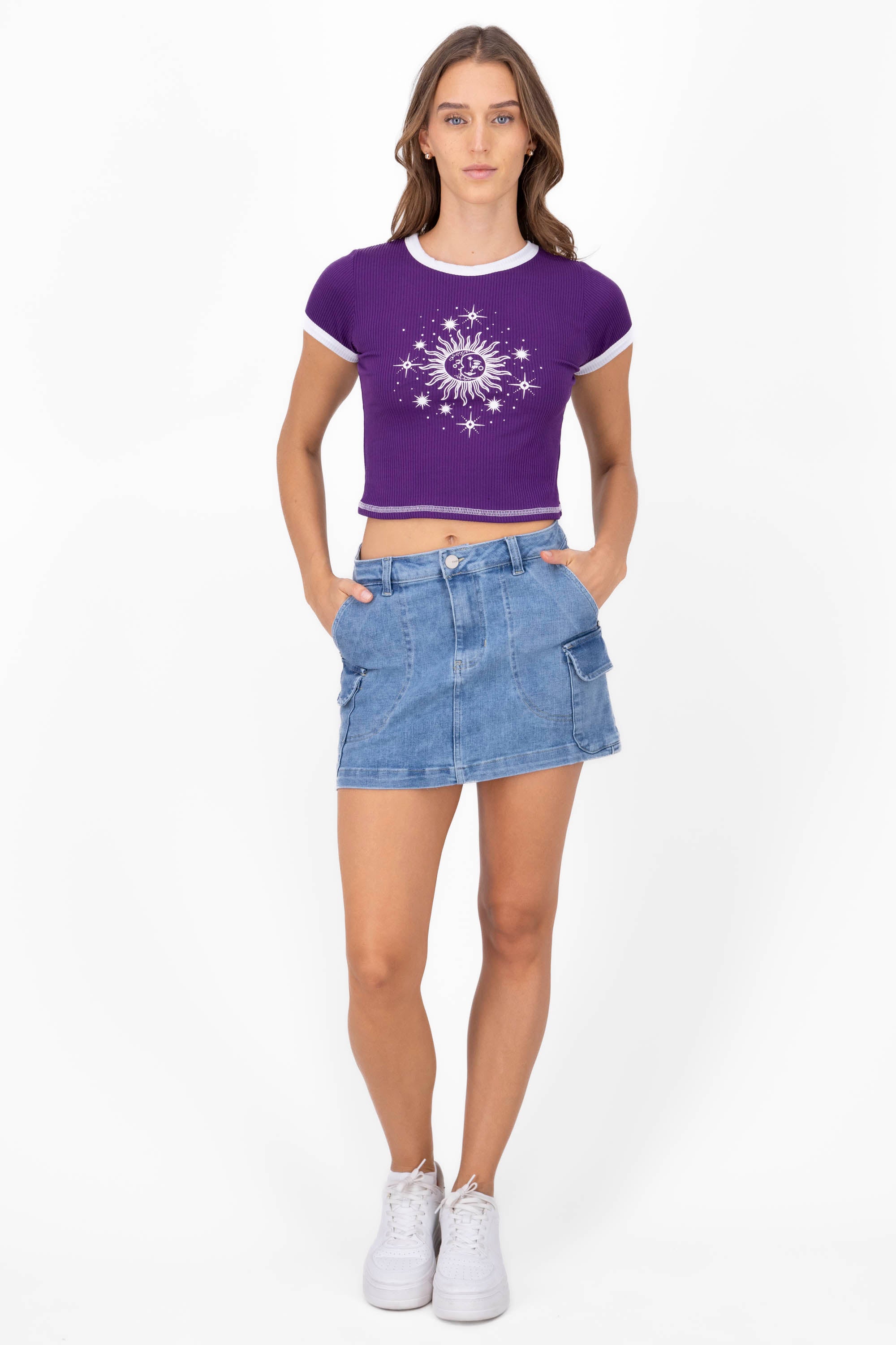 2 patch bags skirt ACID LIGHT