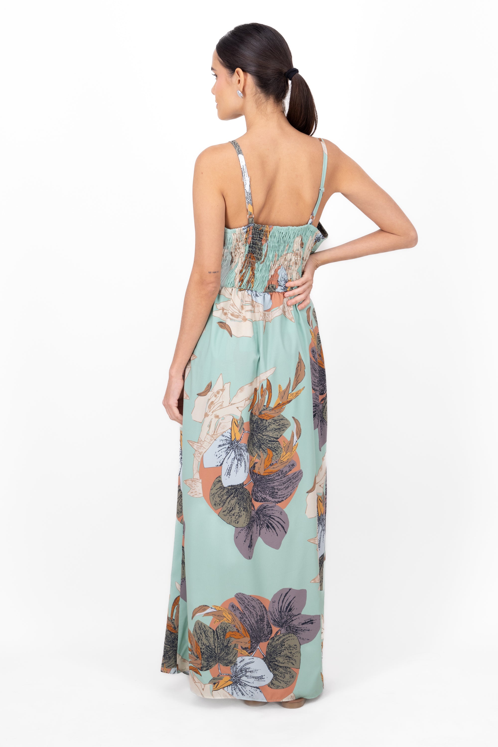 Romper estampado tropical detalle escote SAGE