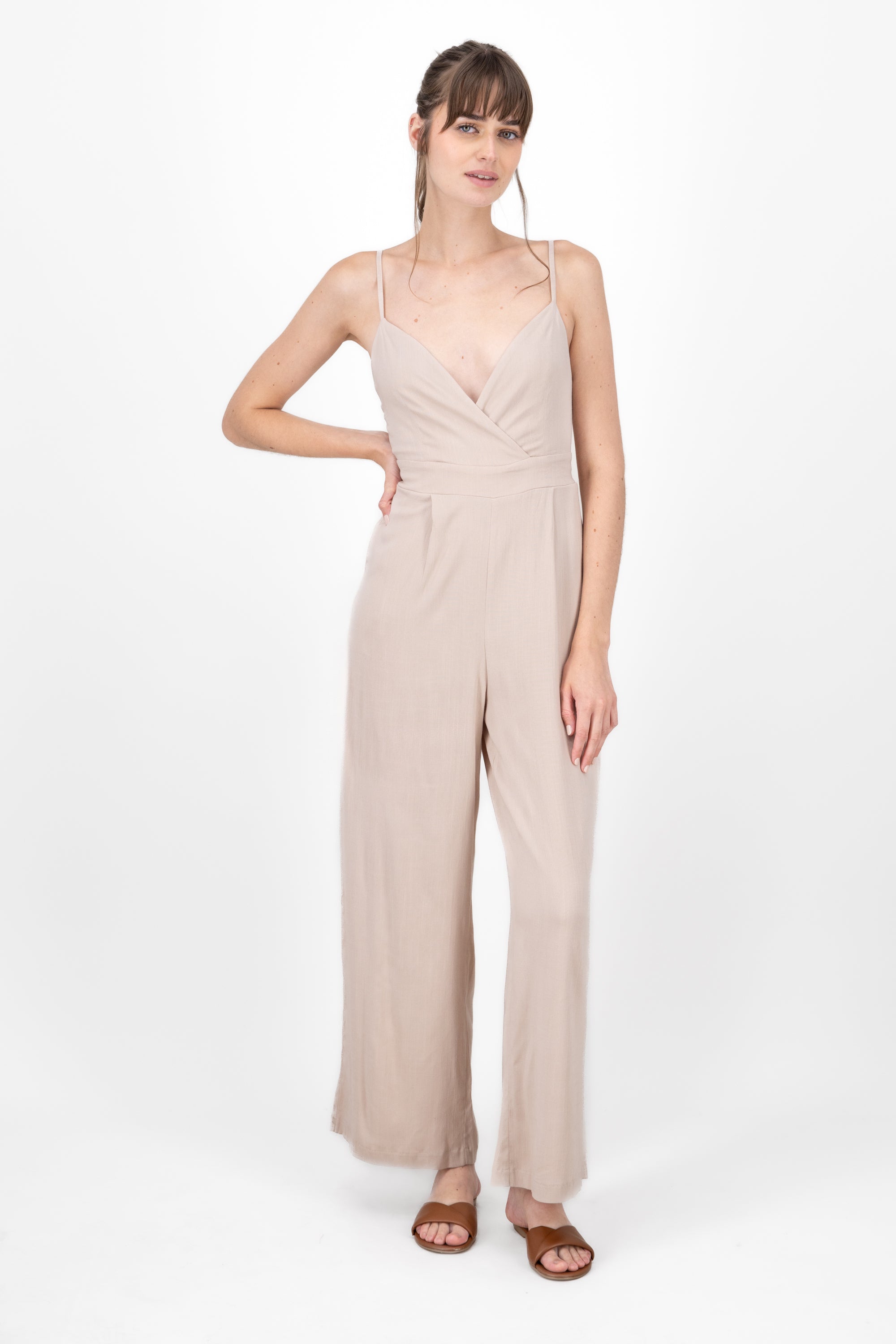 Jumpsuit Liso Tirantes BEIGE