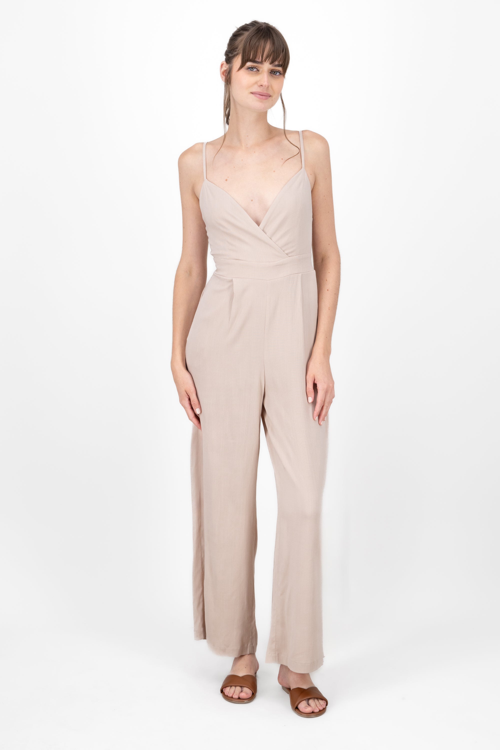 Jumpsuit Liso Tirantes BEIGE