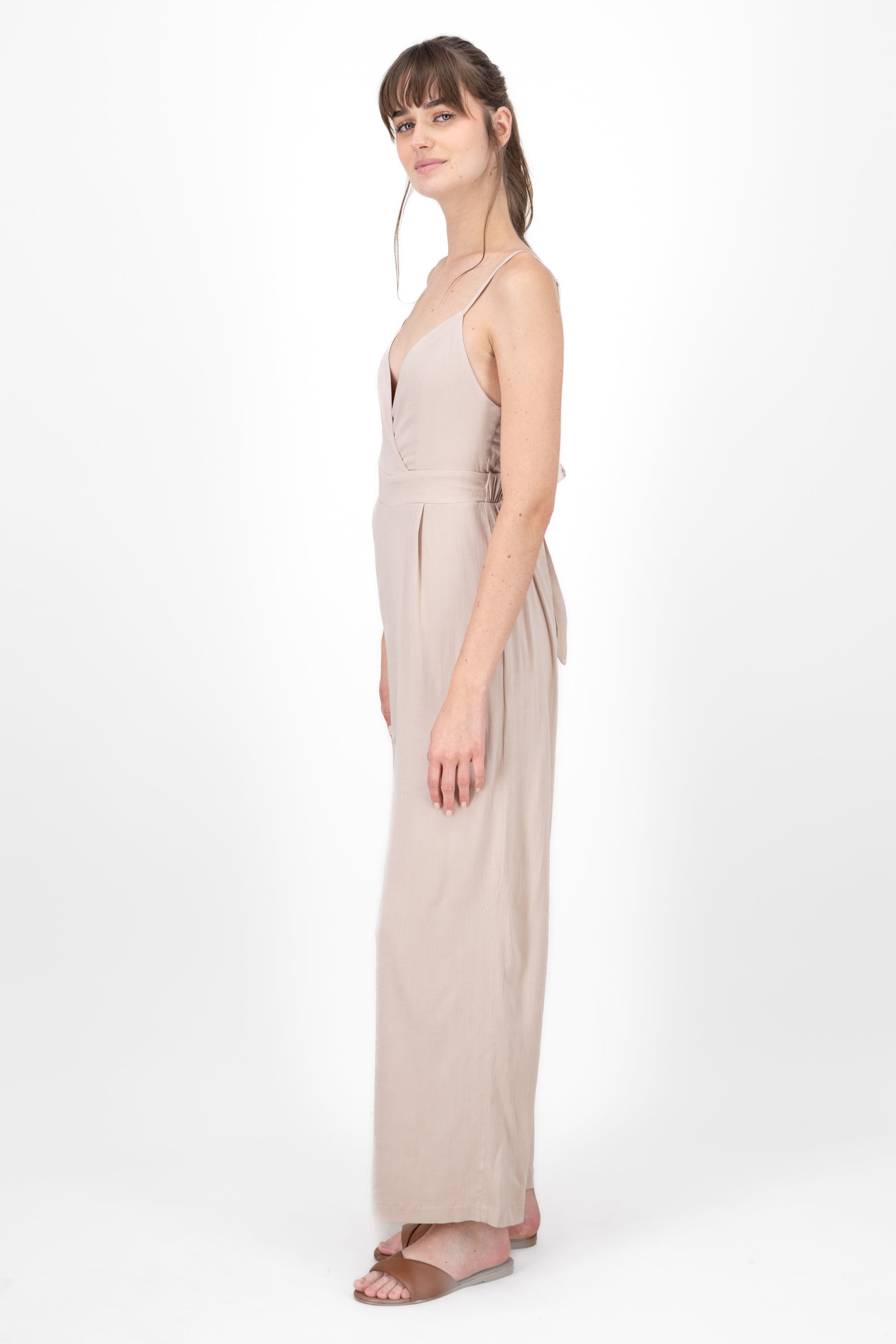 Jumpsuit Liso Tirantes BEIGE