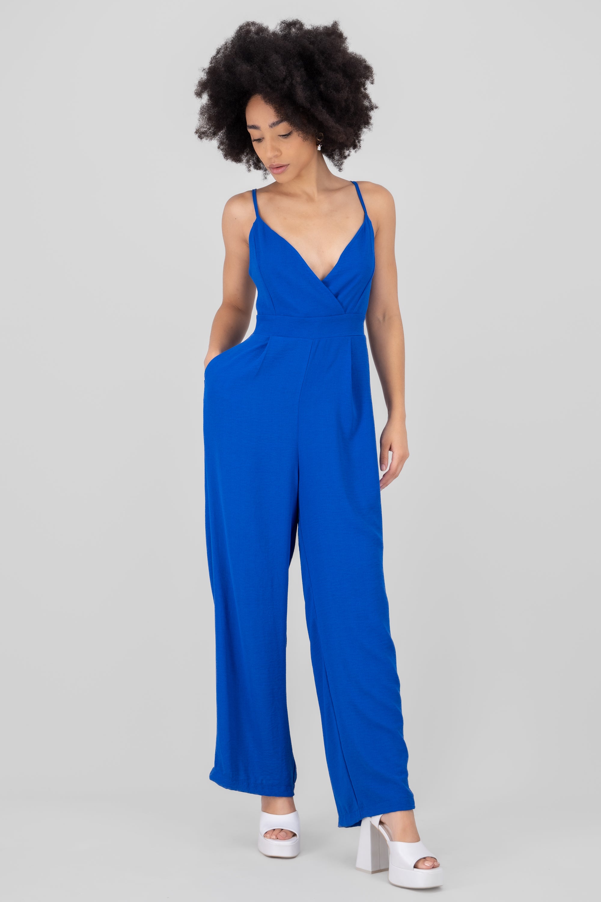 Jumpsuit Liso Tirantes AZUL REY