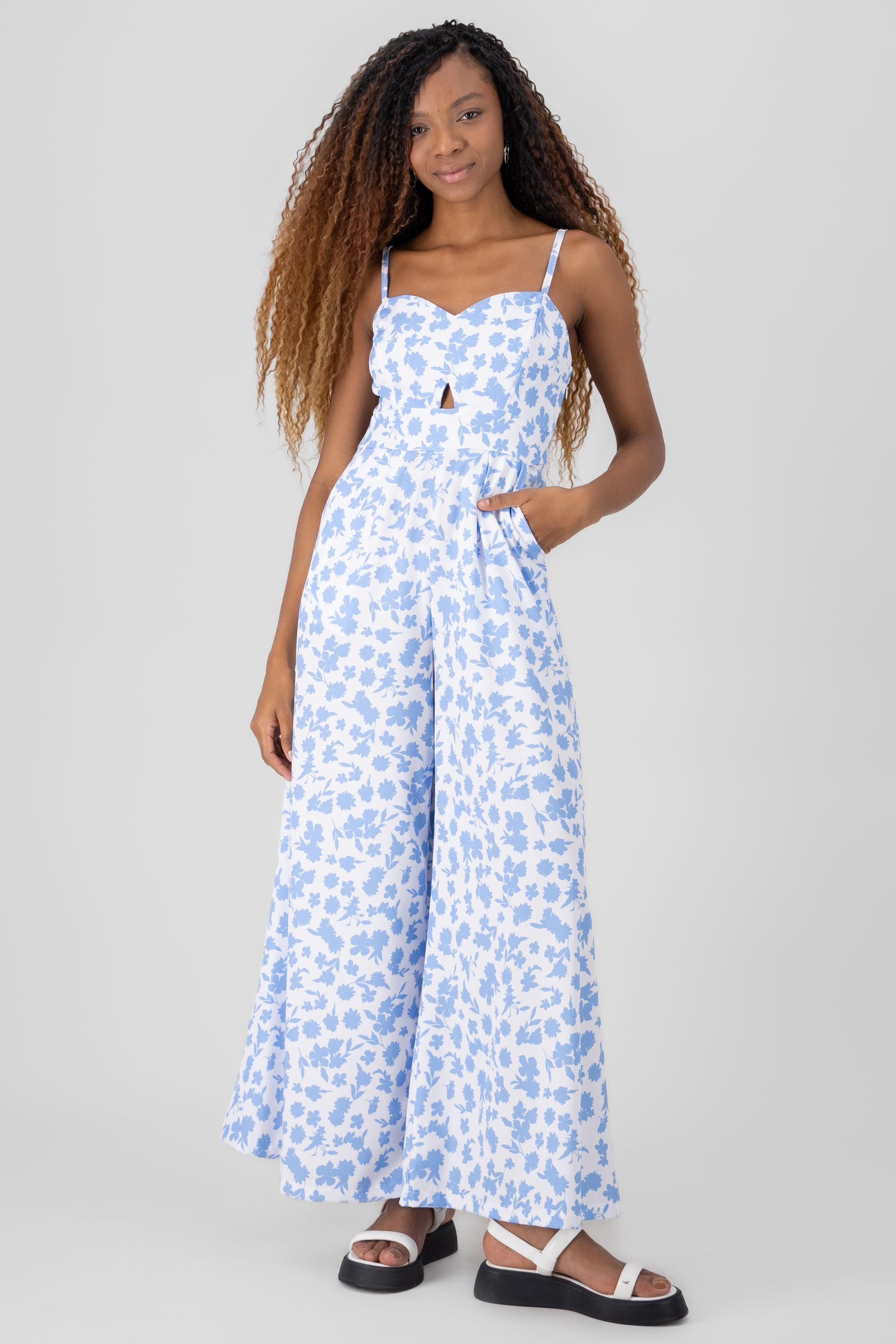 Jumpsuit estampado flores AZUL COMBO