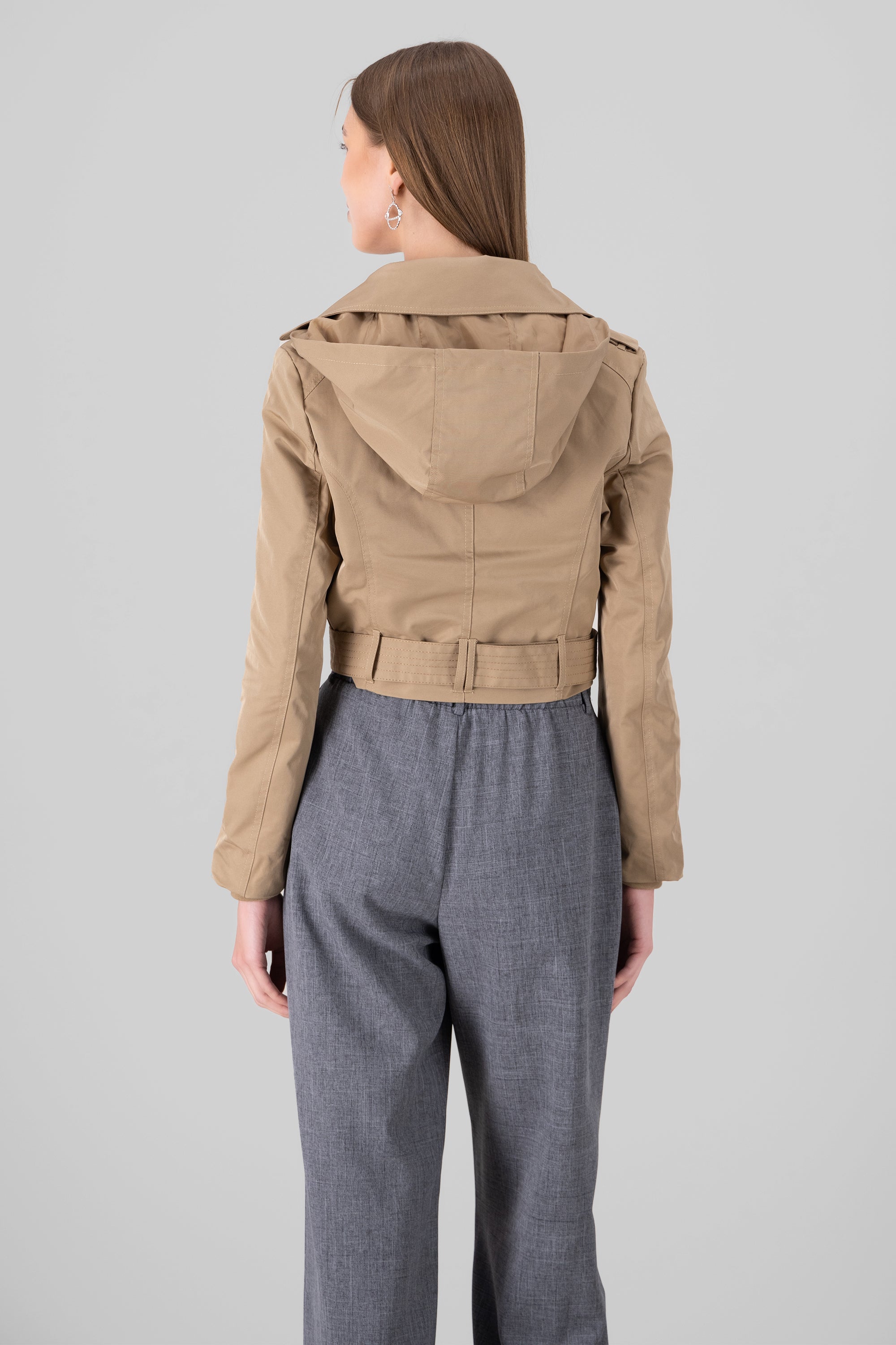 CROP GABARDINE BEIGE
