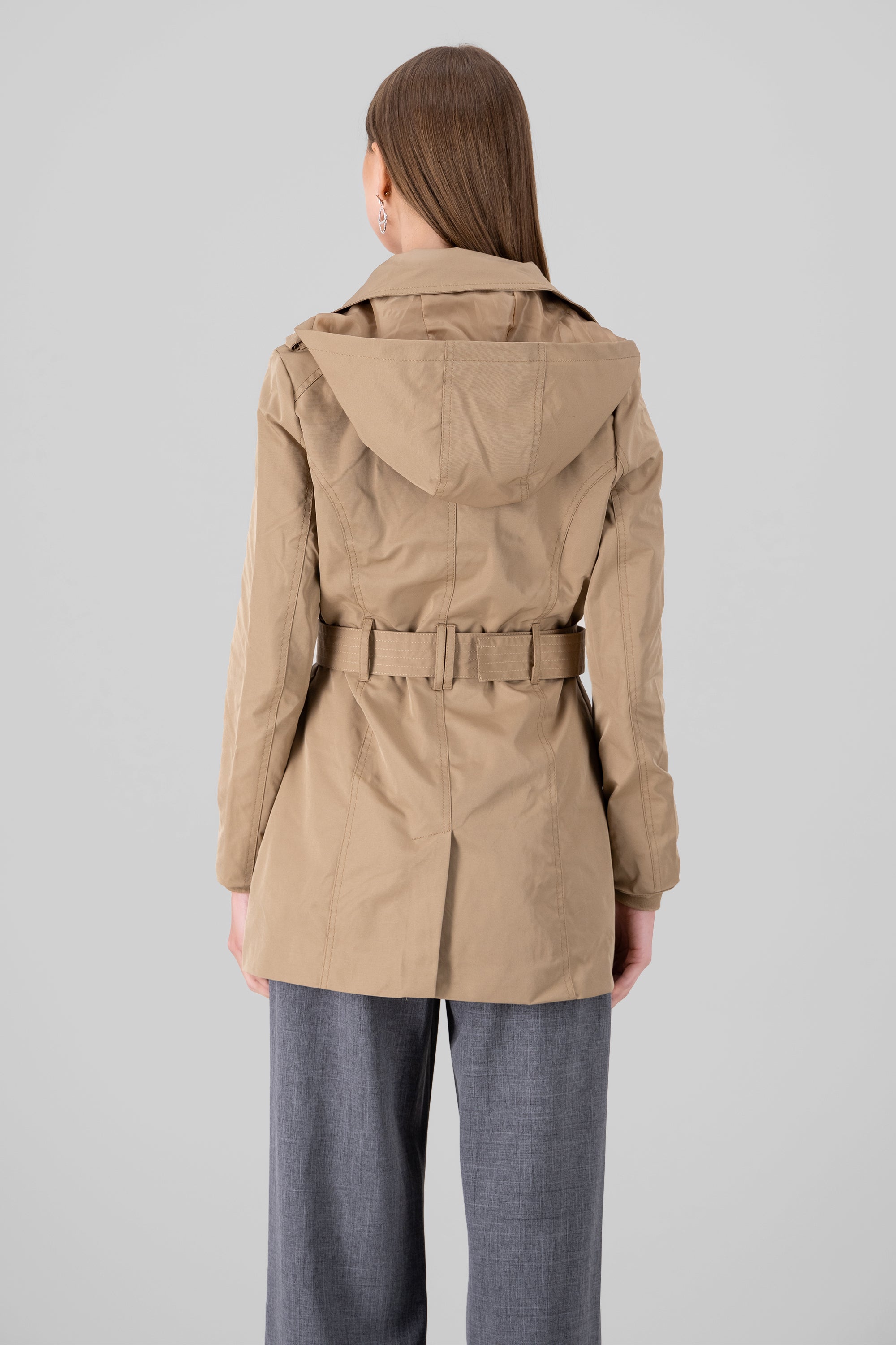 Gabardina Monochromatic buttons BEIGE