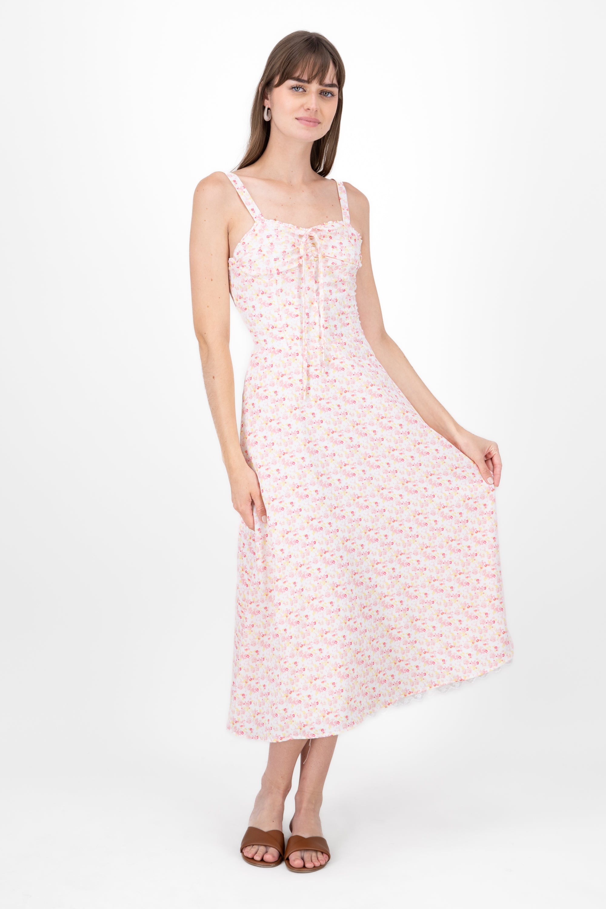 Maxi Flores dress Rosa Combo