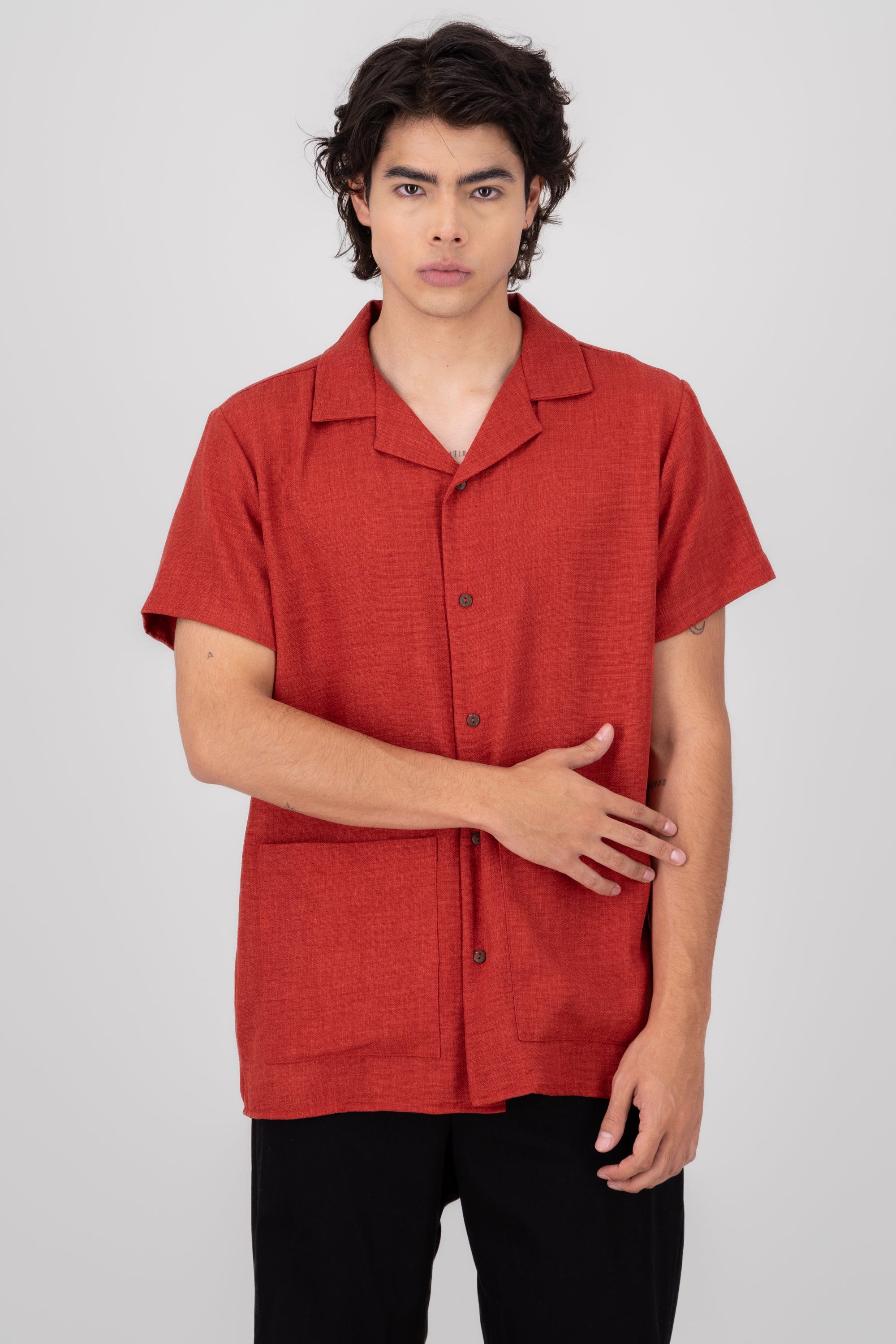 Coconut resort shirt BRICK