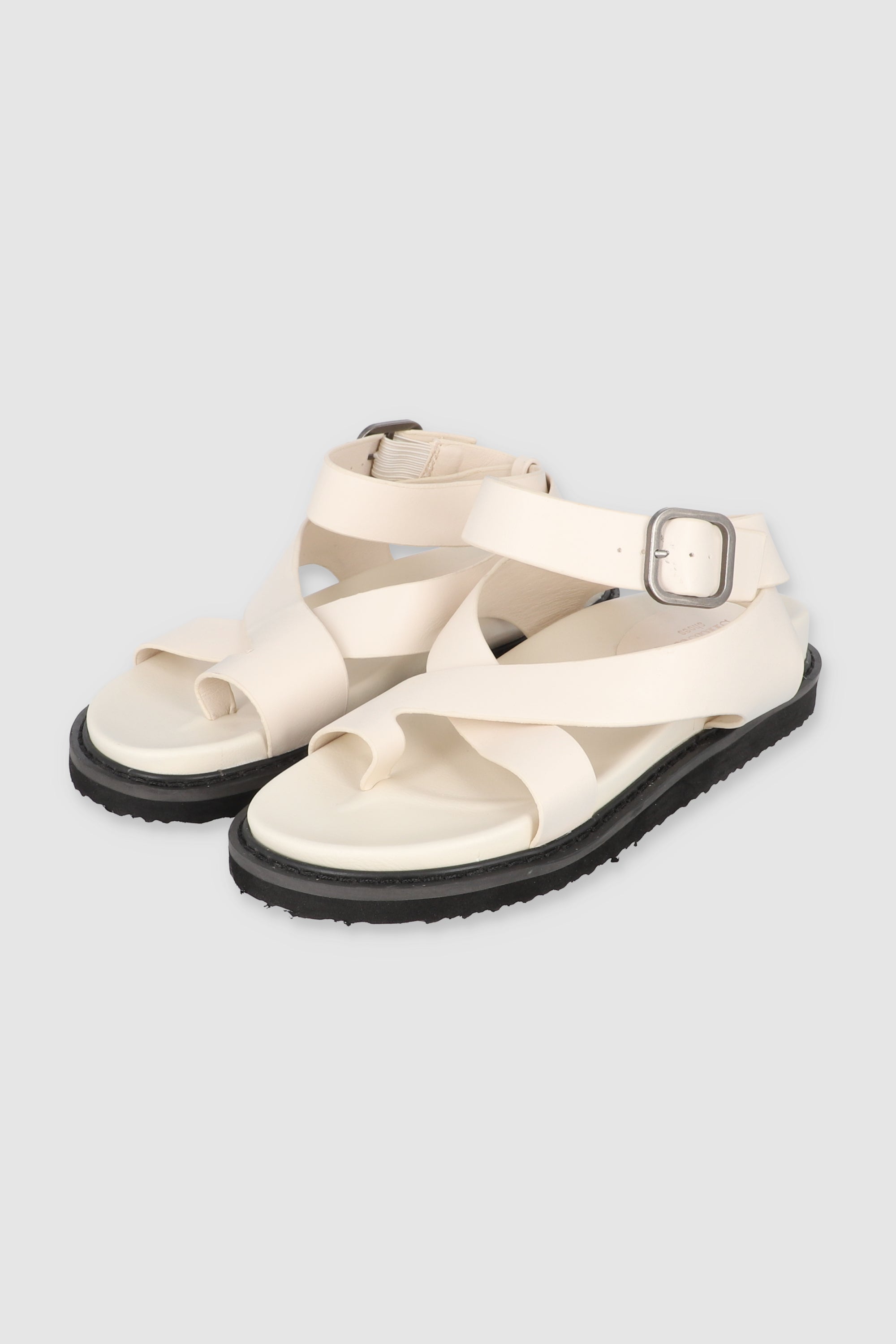 Gladiator sandal strips wide finger BONE