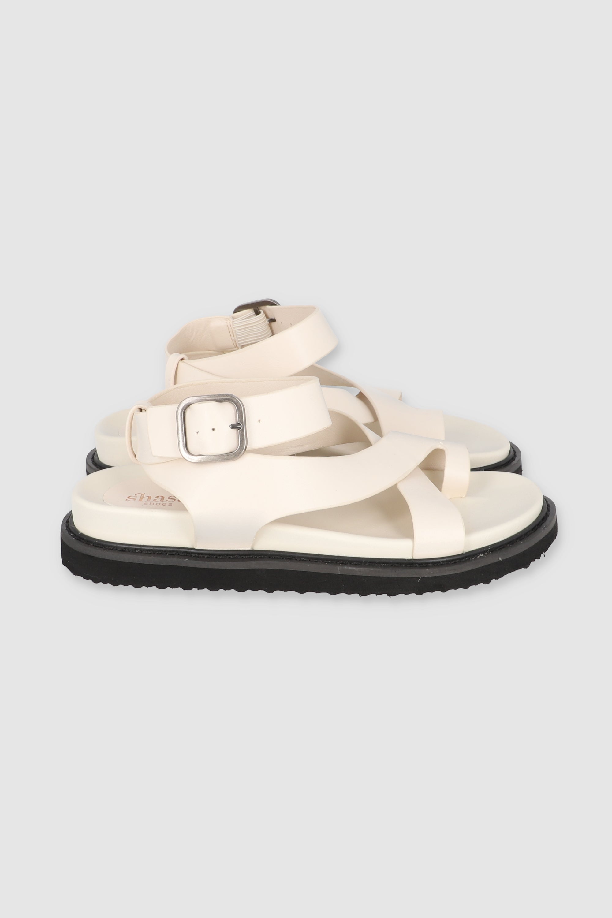 Gladiator sandal strips wide finger BONE