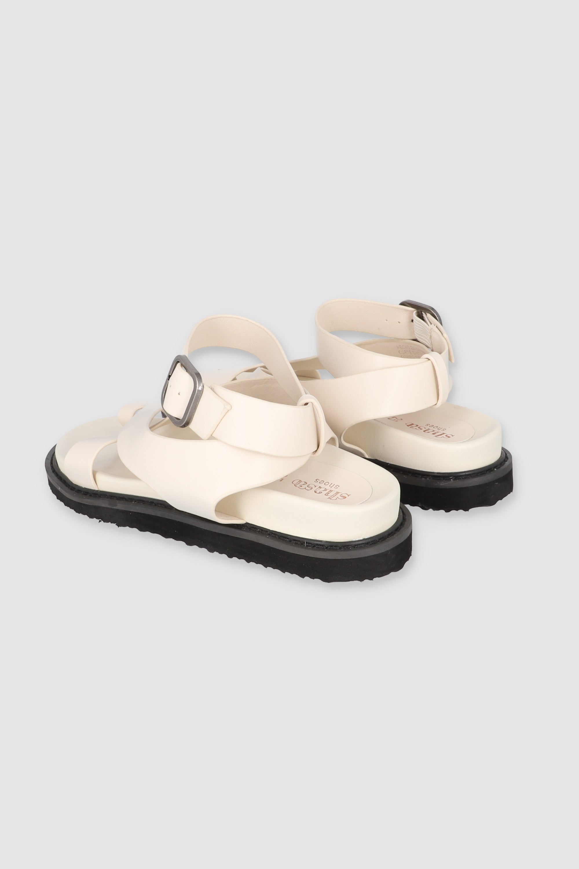 Gladiator sandal strips wide finger BONE