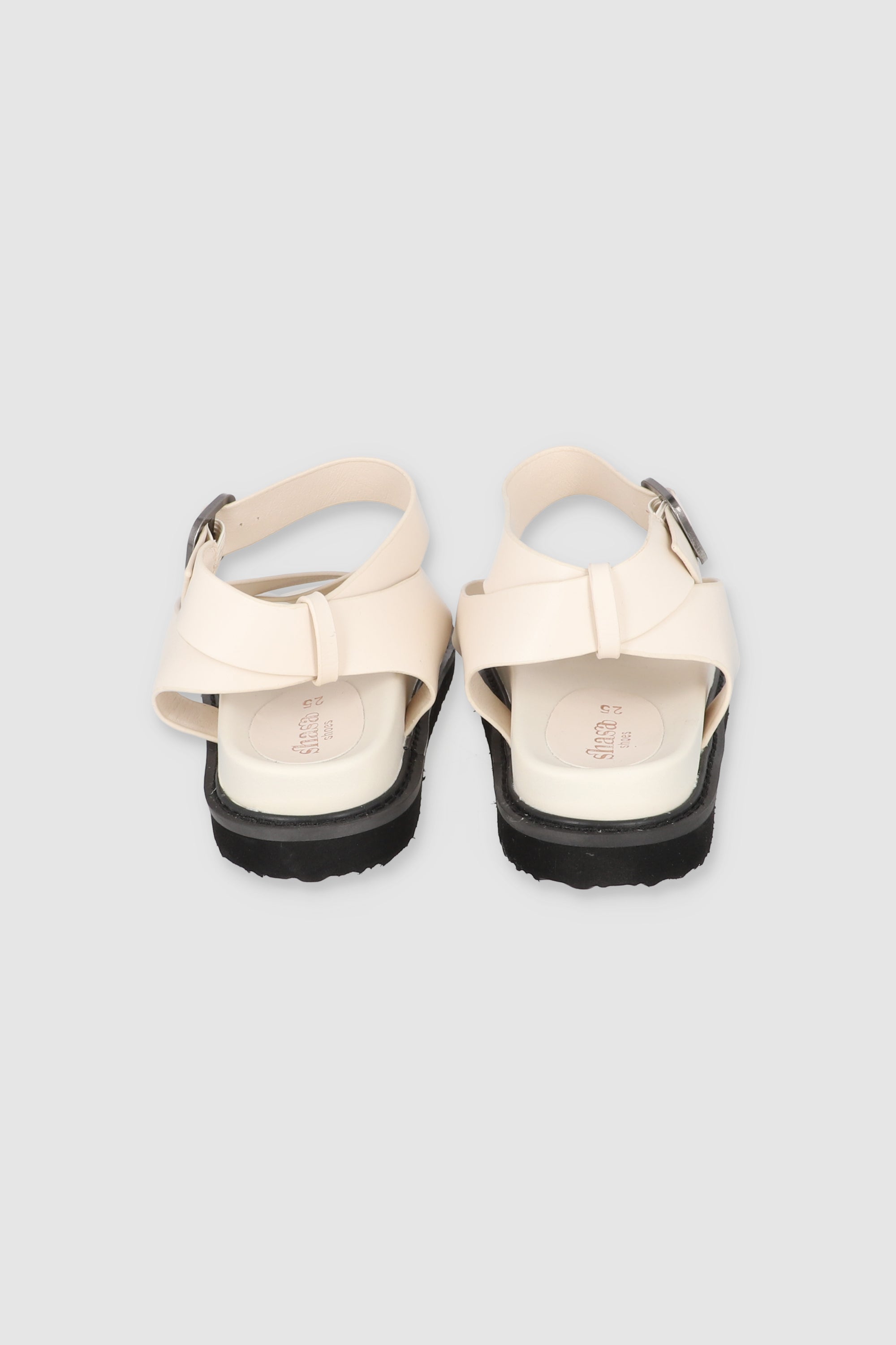 Gladiator sandal strips wide finger BONE