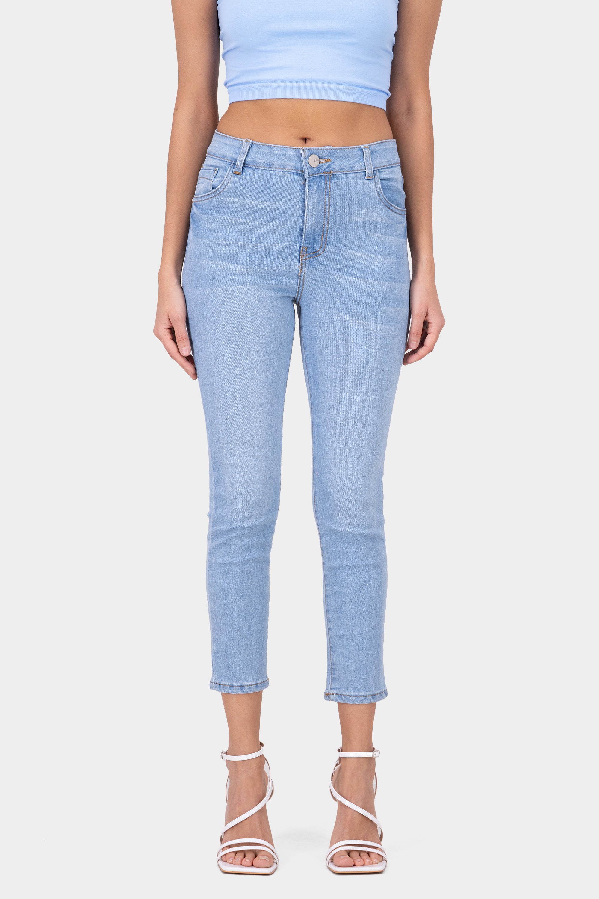 Jeans skinny cintura media LIGHT WASH