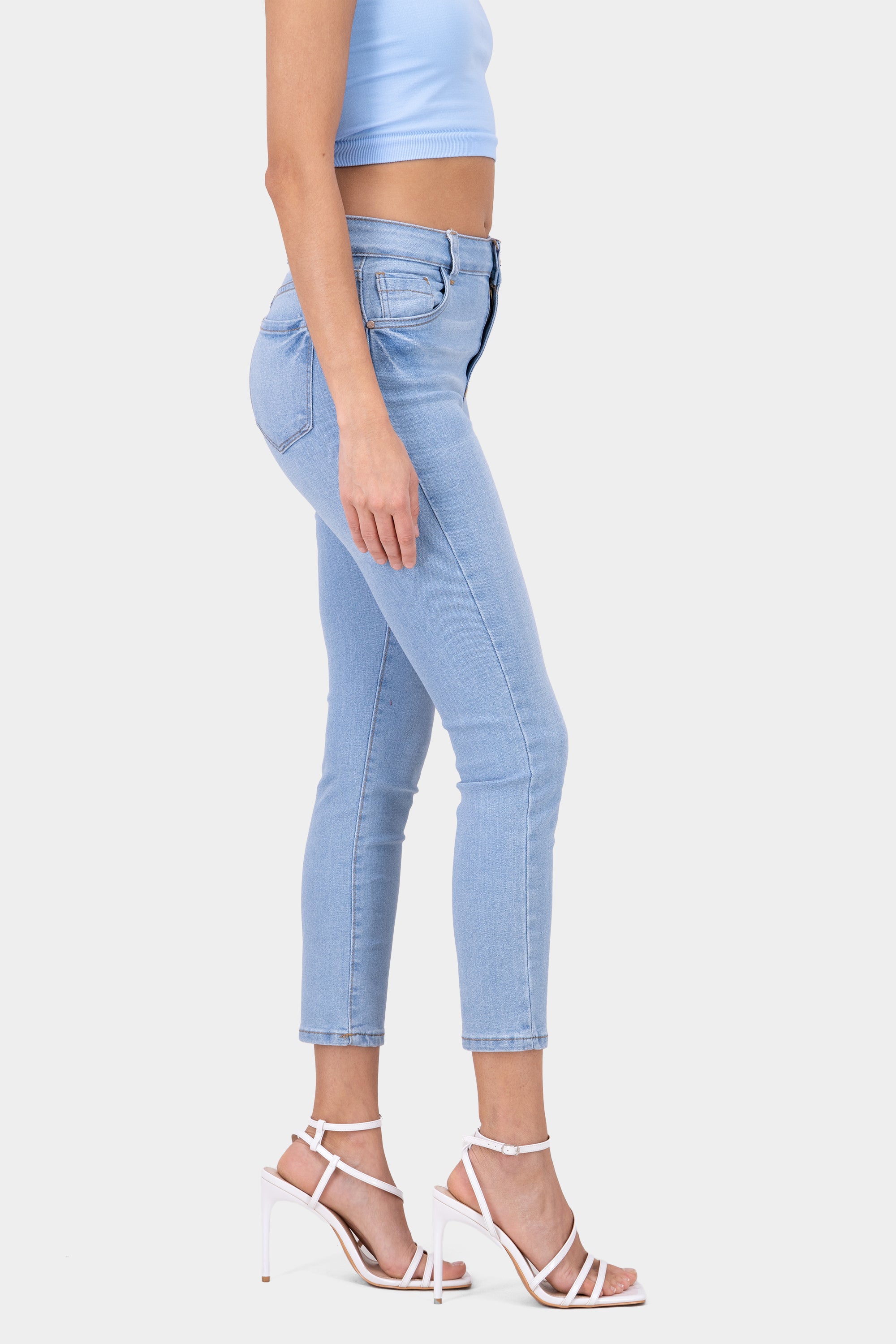 Jeans skinny cintura media LIGHT WASH