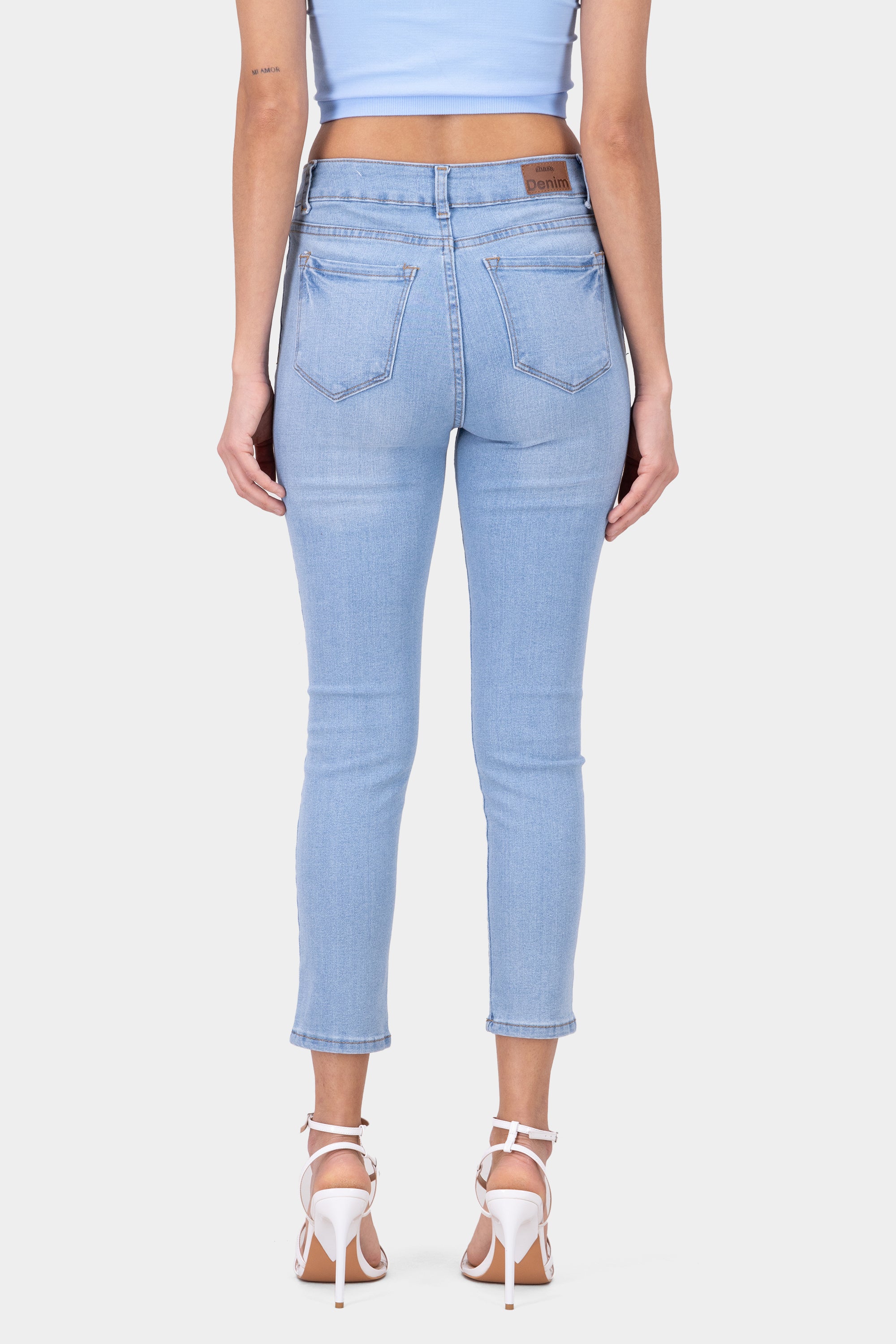 Jeans skinny cintura media LIGHT WASH