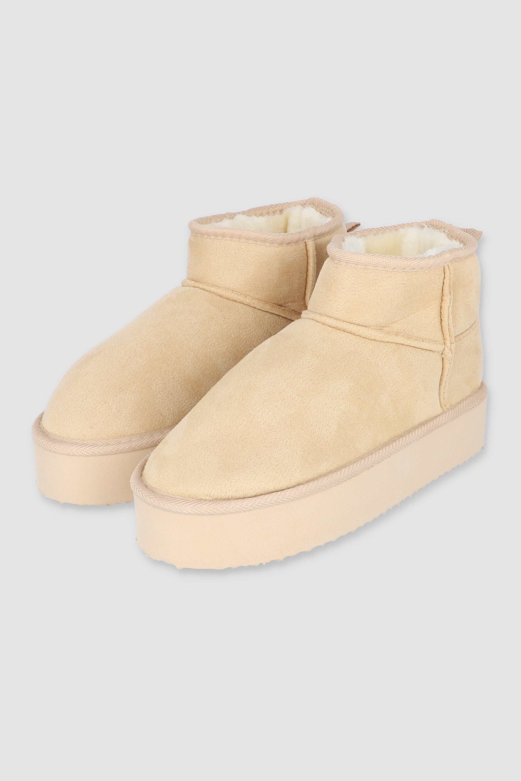 Bota Peluche Plataforma TAUPE