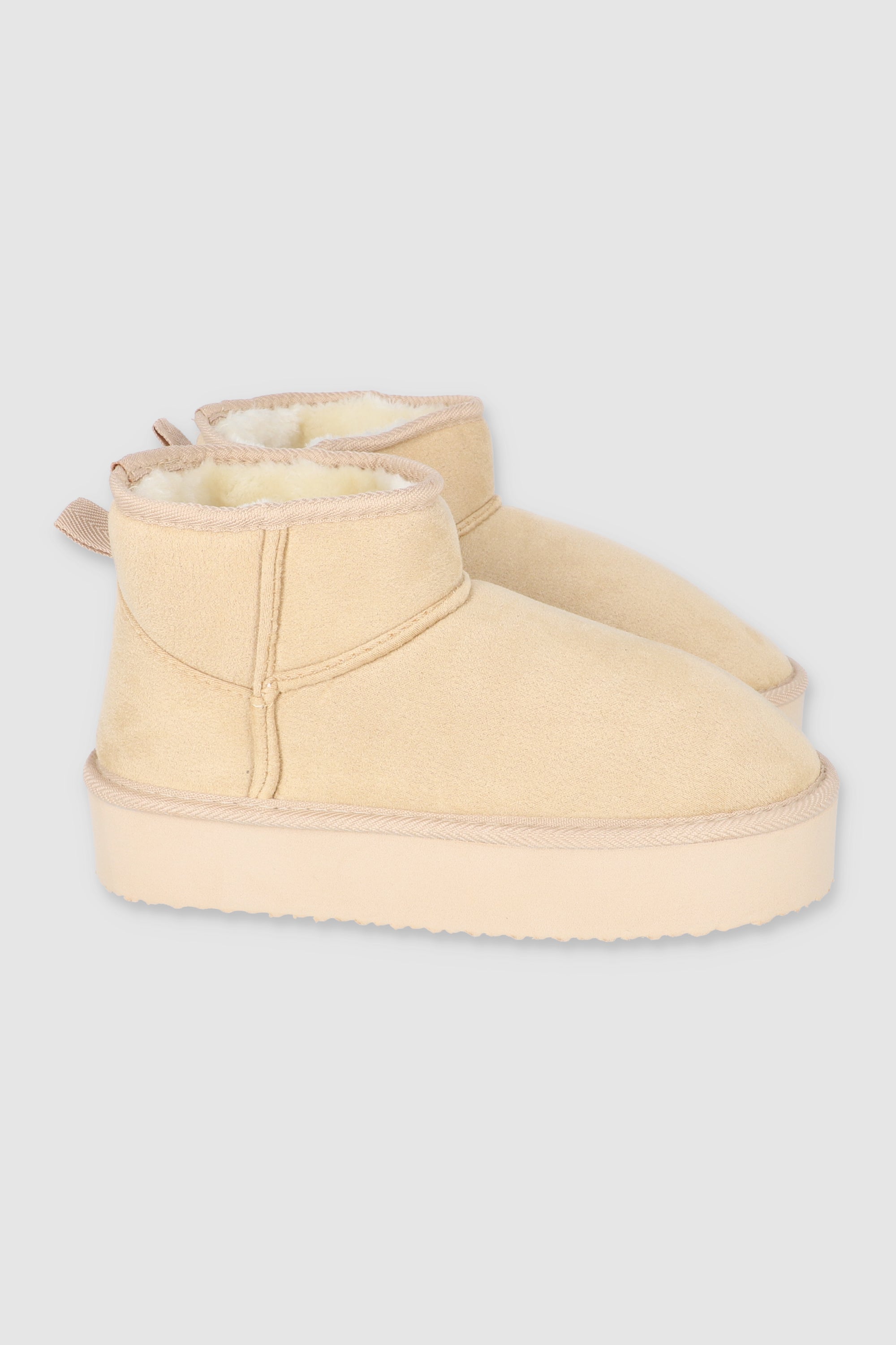 Bota Peluche Plataforma TAUPE