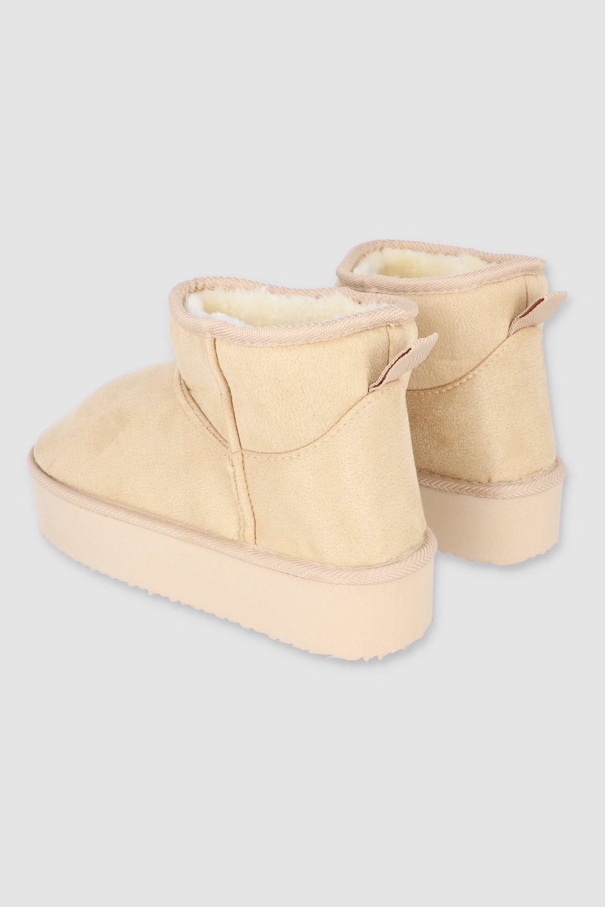 Bota Peluche Plataforma TAUPE