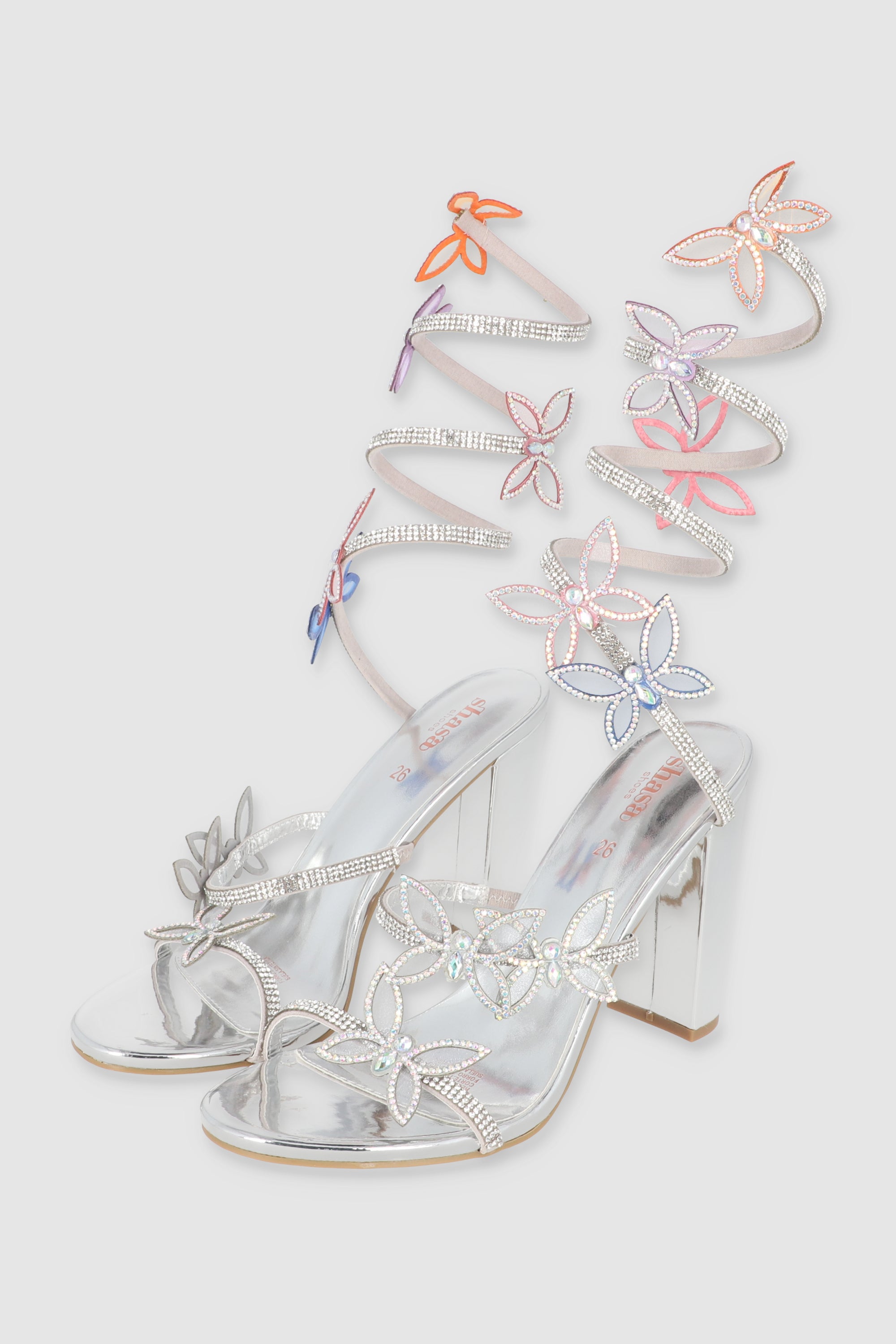 Heel butterflies brightness SILVER