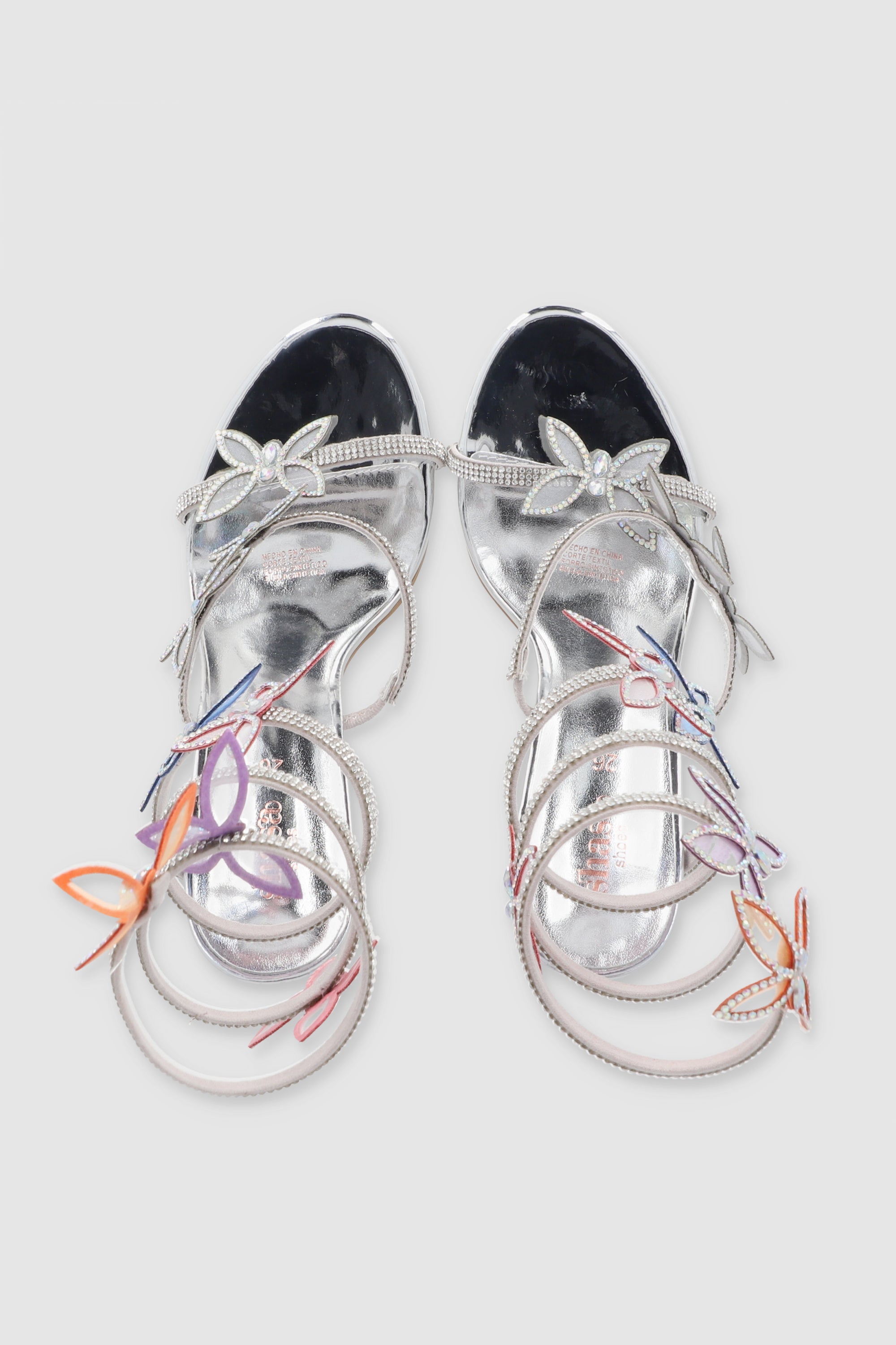 Heel butterflies brightness SILVER