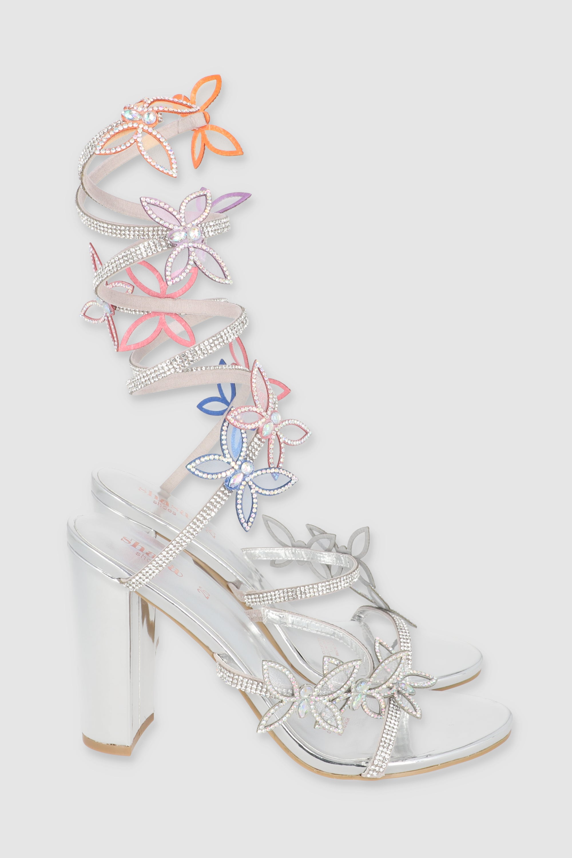 Heel butterflies brightness SILVER