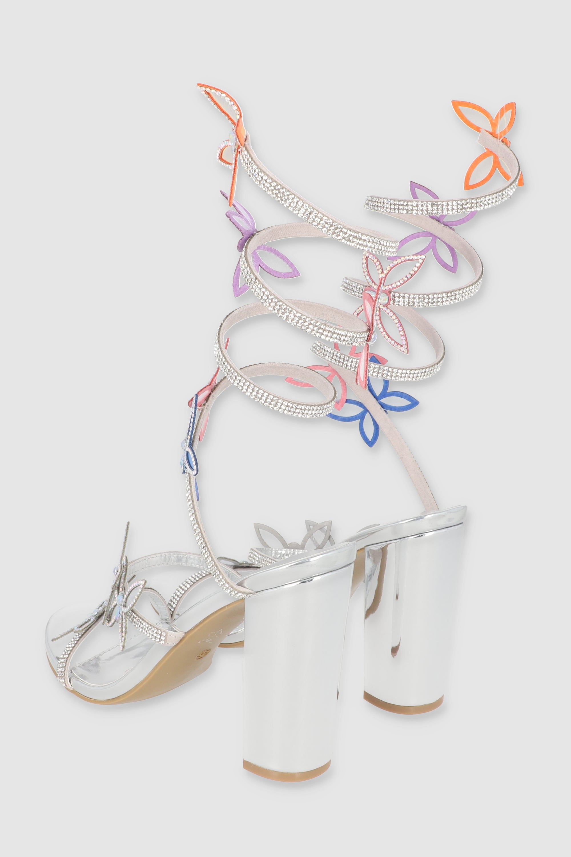 Heel butterflies brightness SILVER