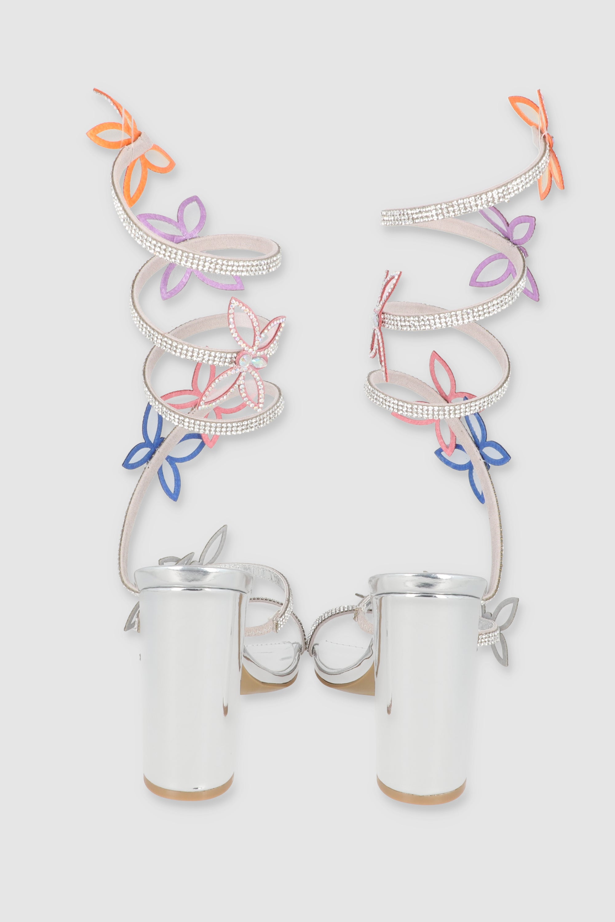 Heel butterflies brightness SILVER