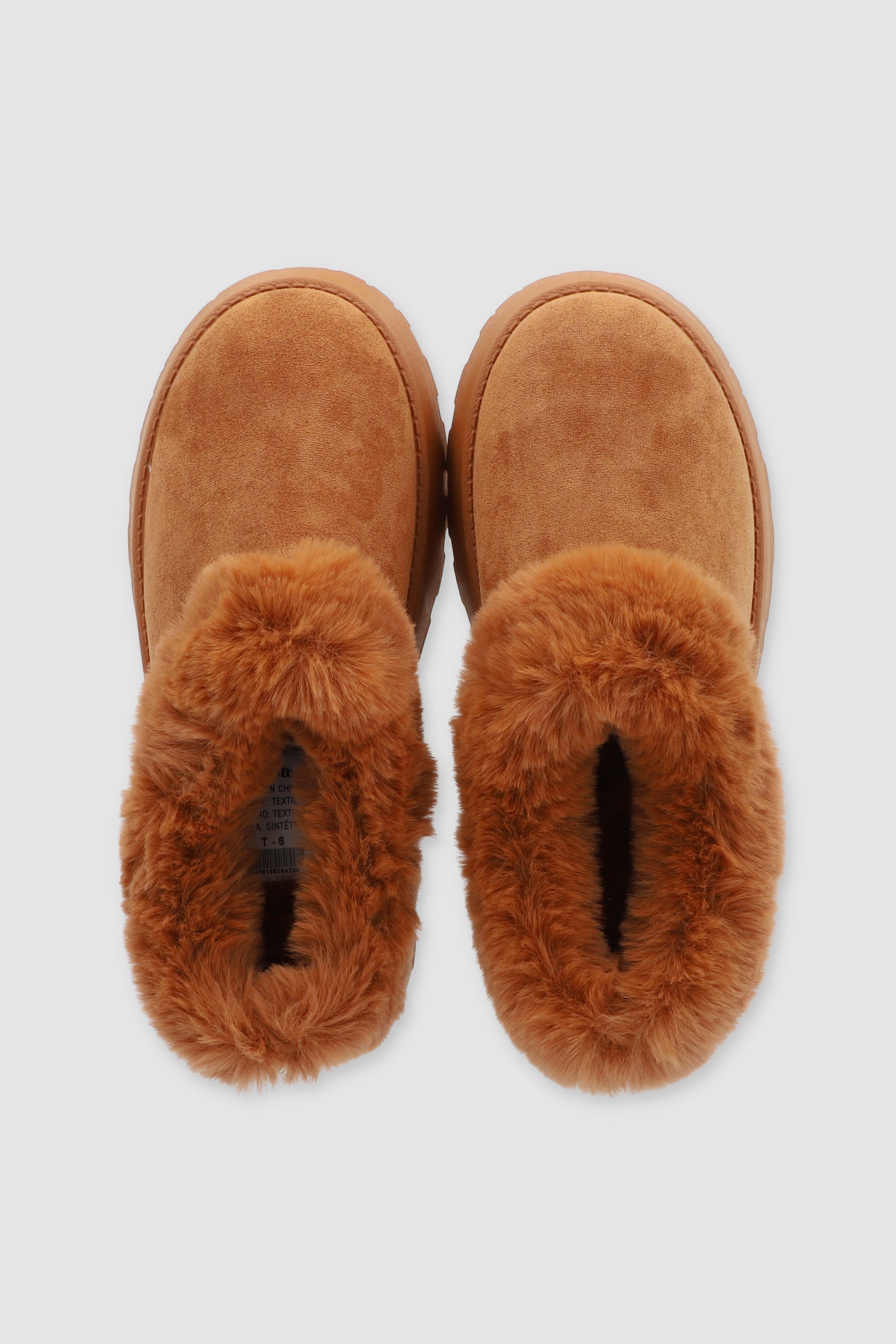 Pantufla Peluda Mula CAMELLO