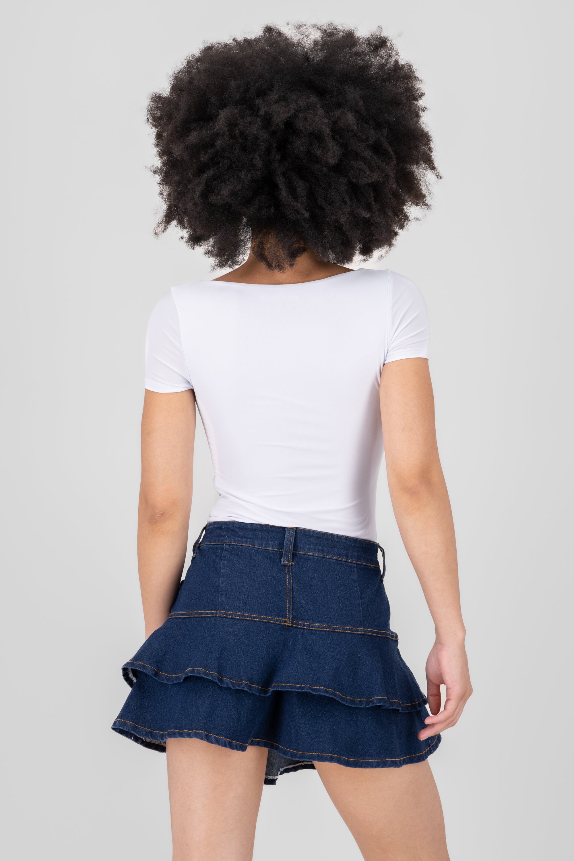 Body escote cuadrado doble tela BLANCO