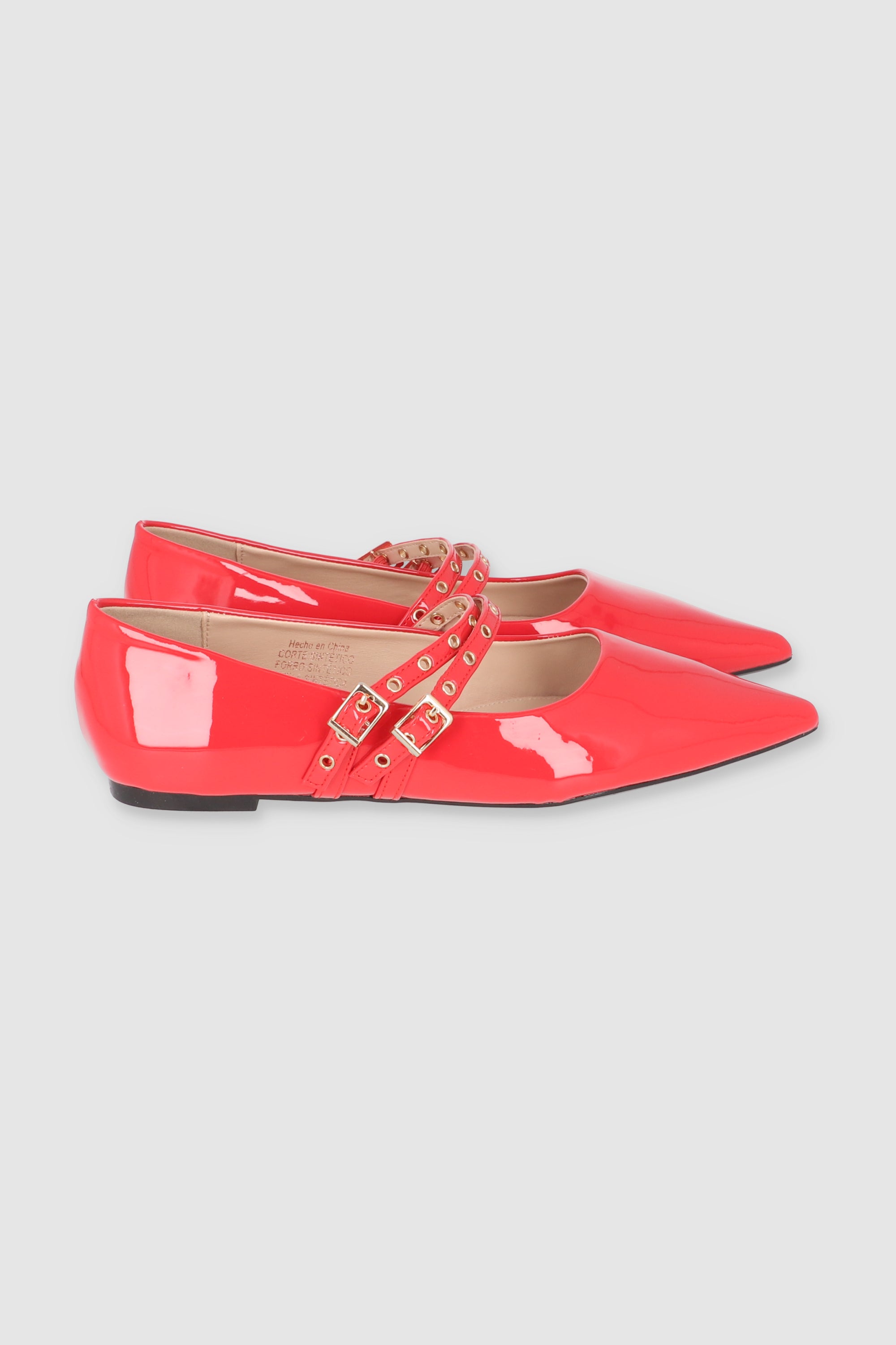 Flat puntal tiras delgadas eyelets ROJO