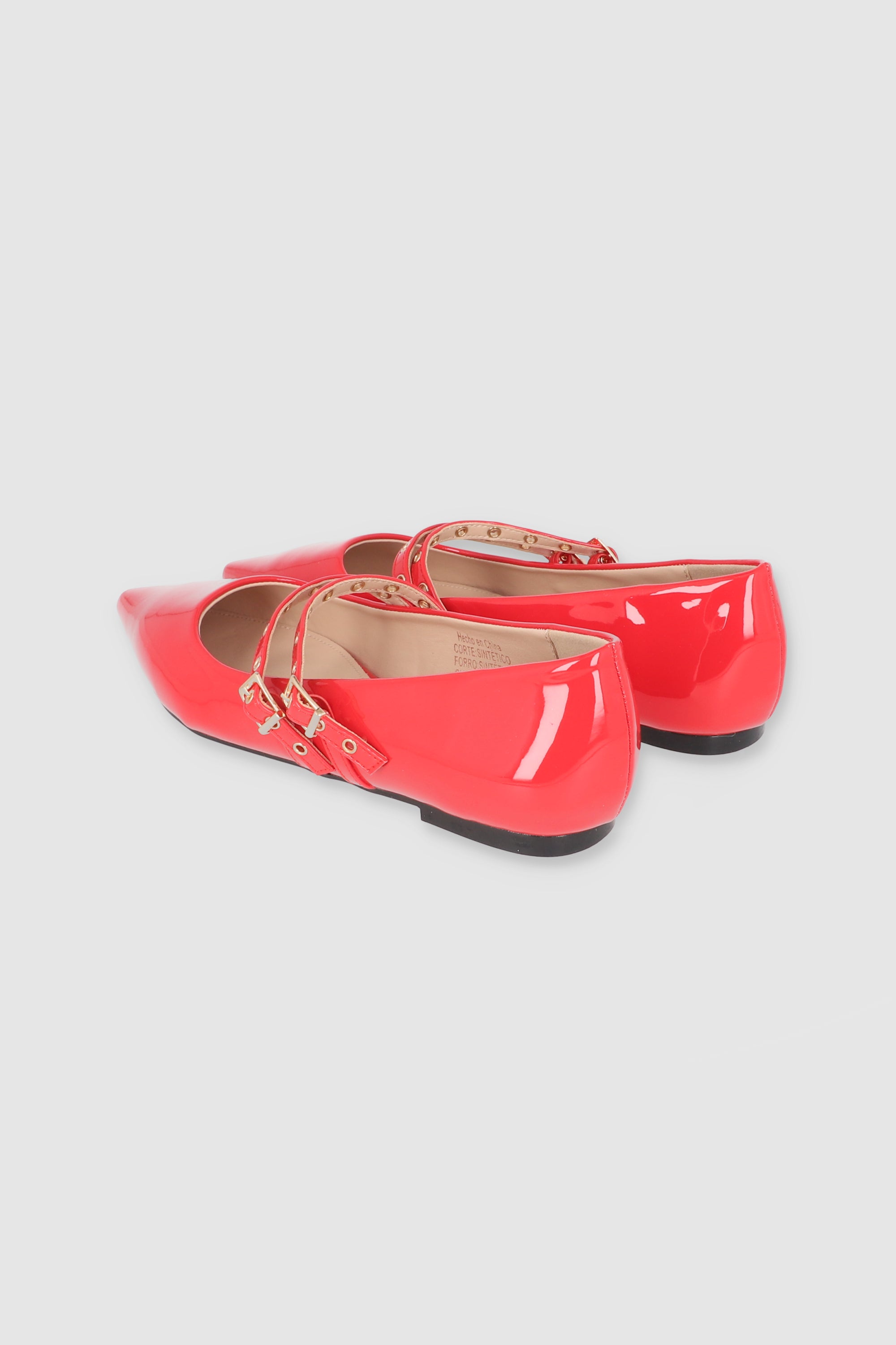 Flat puntal tiras delgadas eyelets ROJO