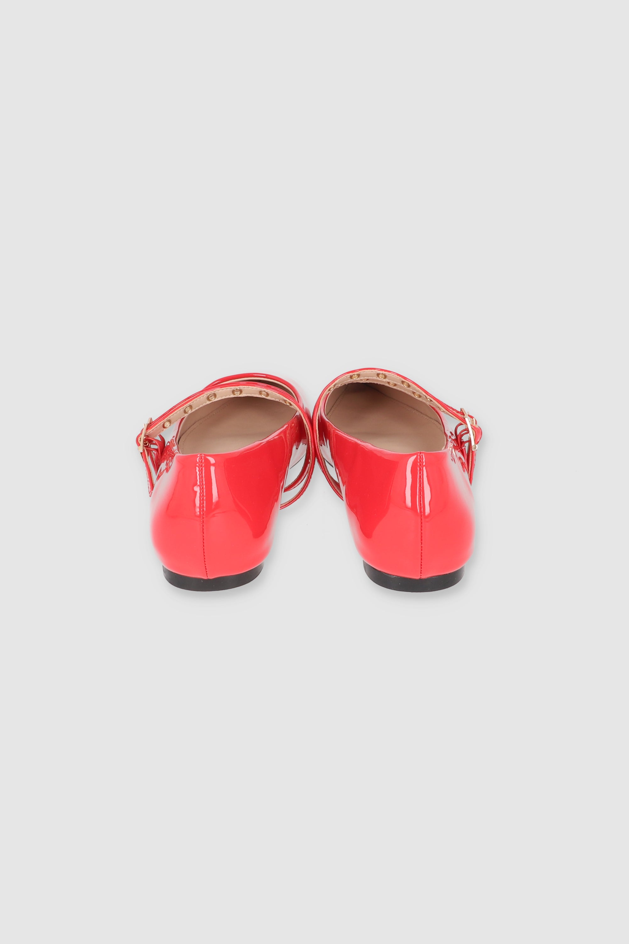 Flat puntal tiras delgadas eyelets ROJO