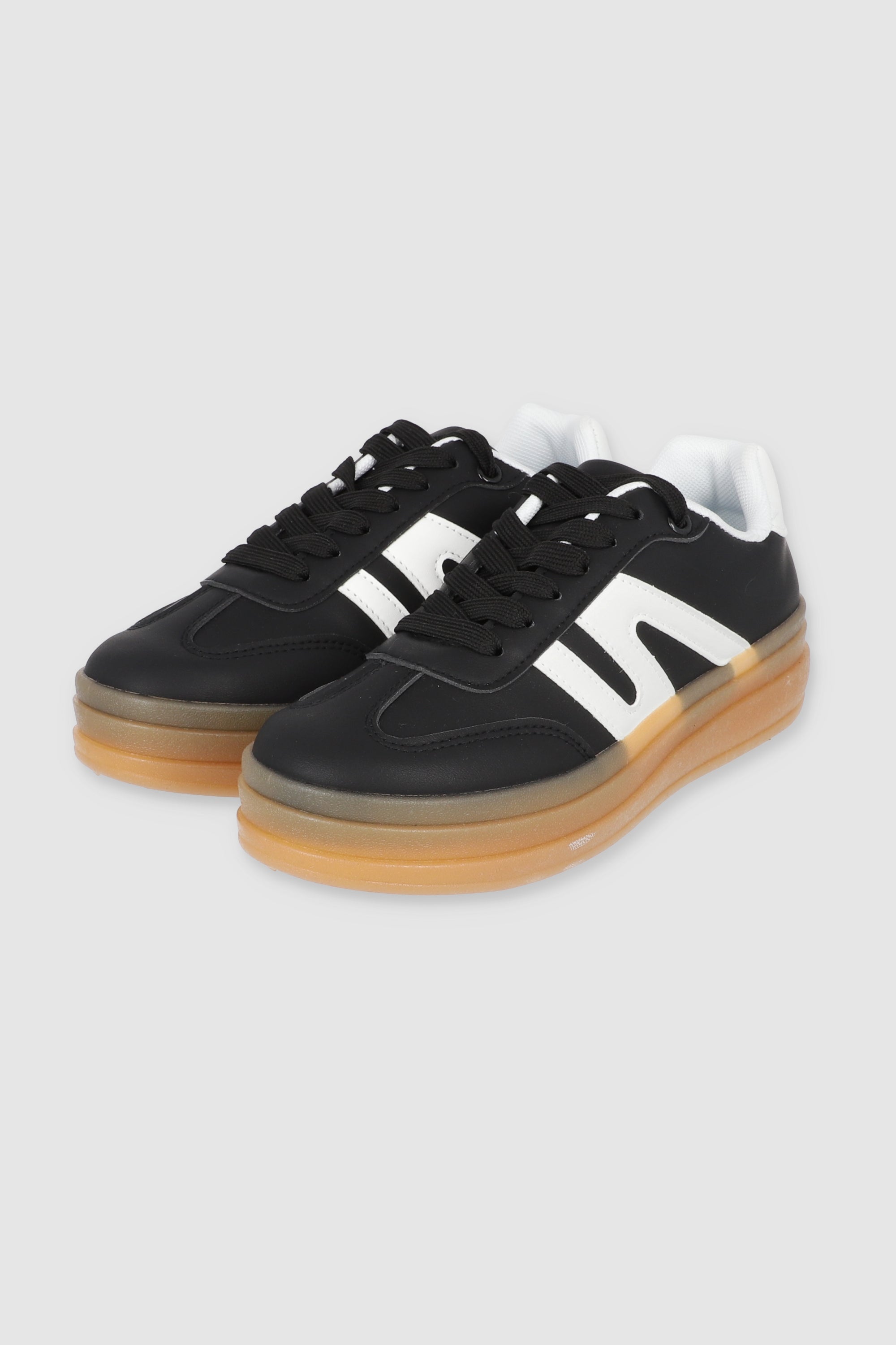 Tenis plataforma zigzag NEGRO