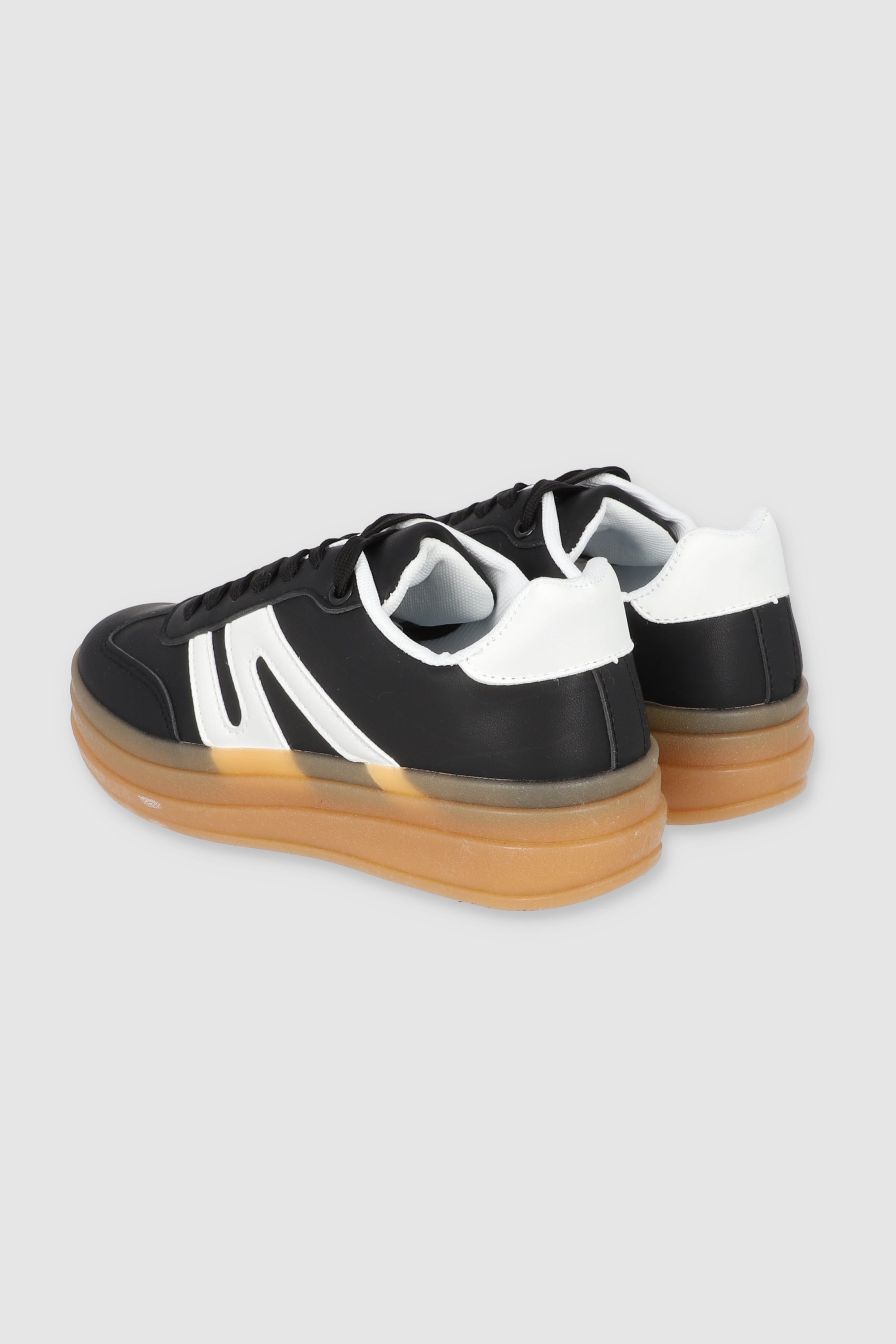 Tenis plataforma zigzag NEGRO