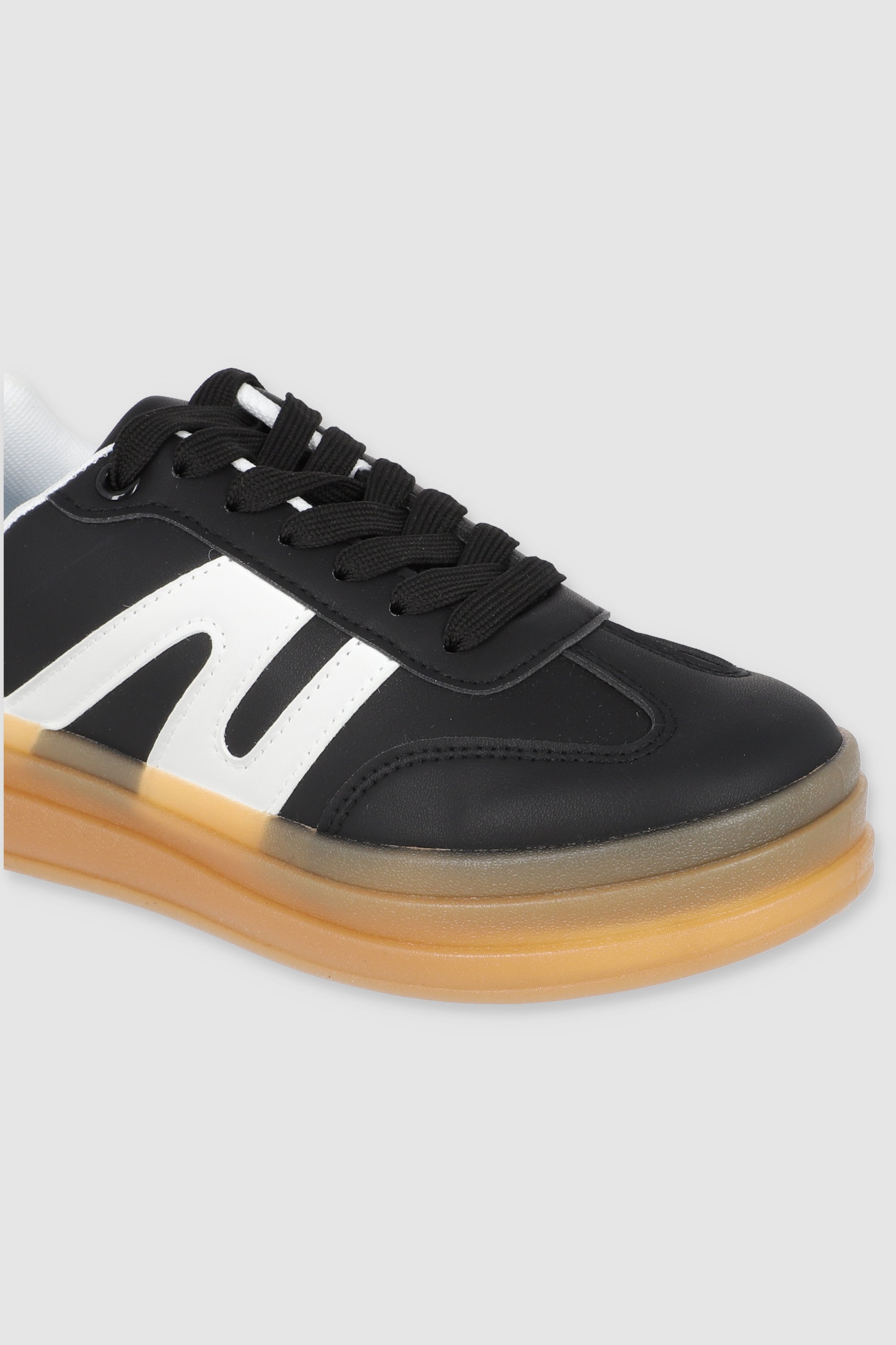 Tenis plataforma zigzag NEGRO