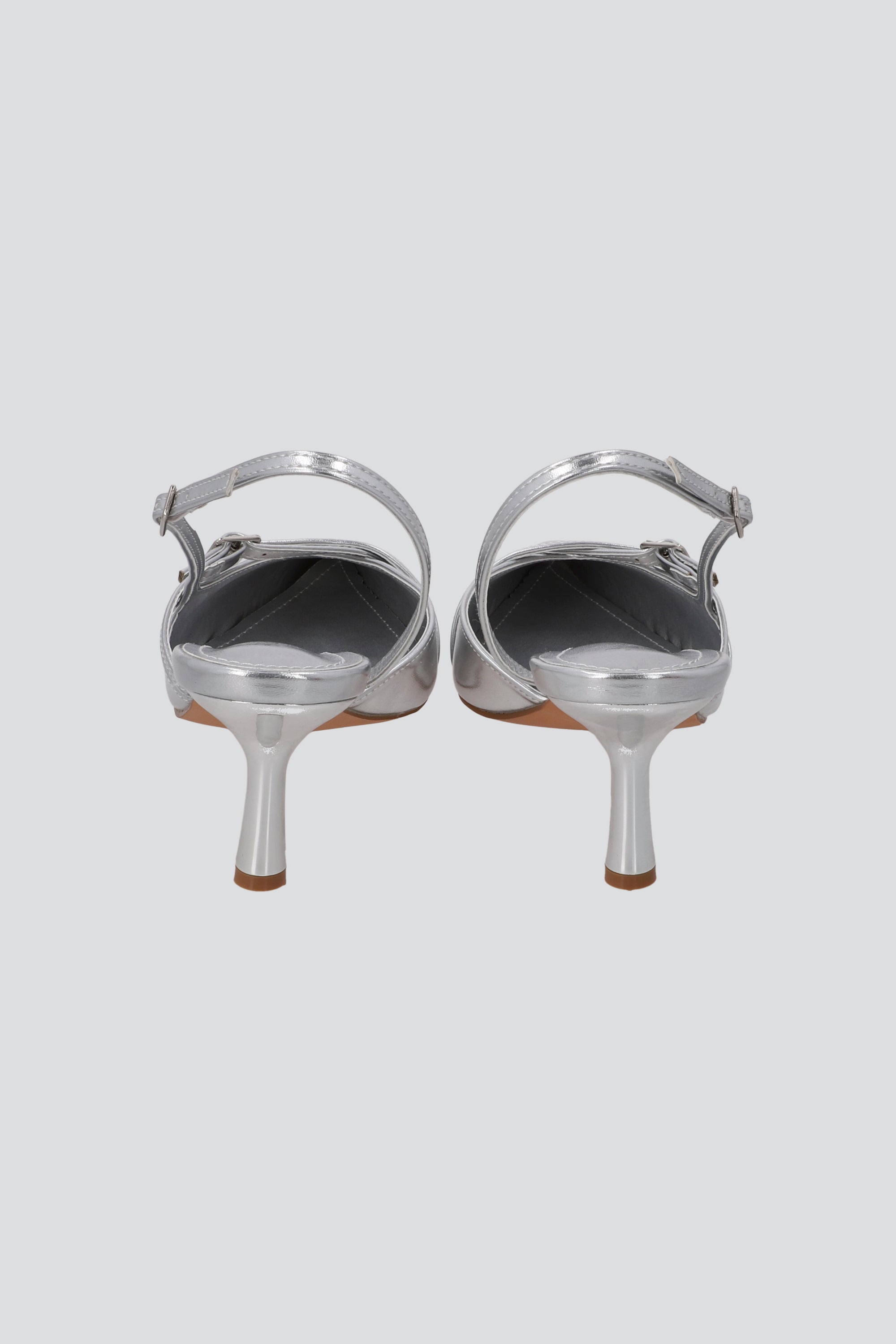 Tacón Pointy Tiras PLATA