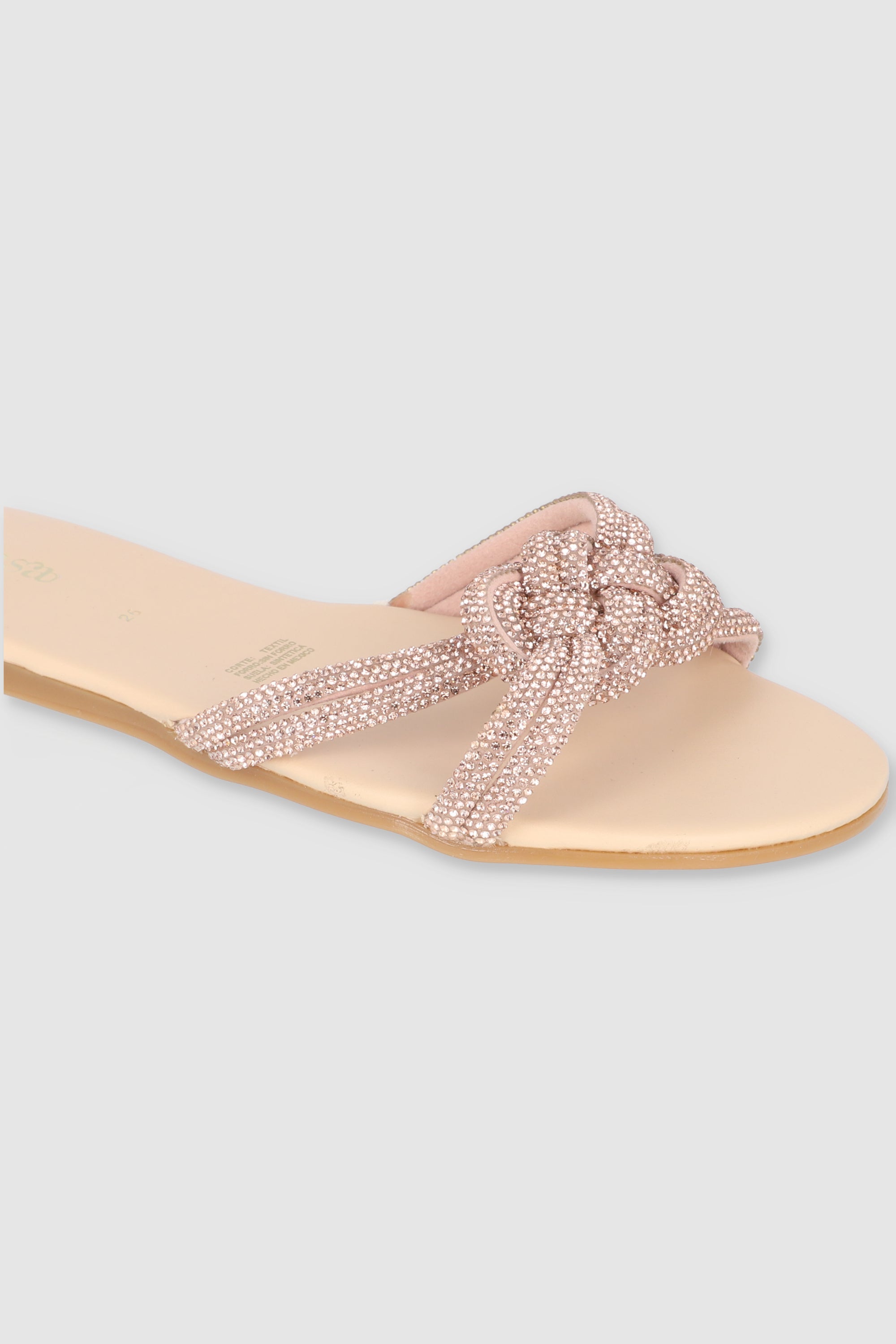 Sandalias brillos entrelazados ORO ROSA