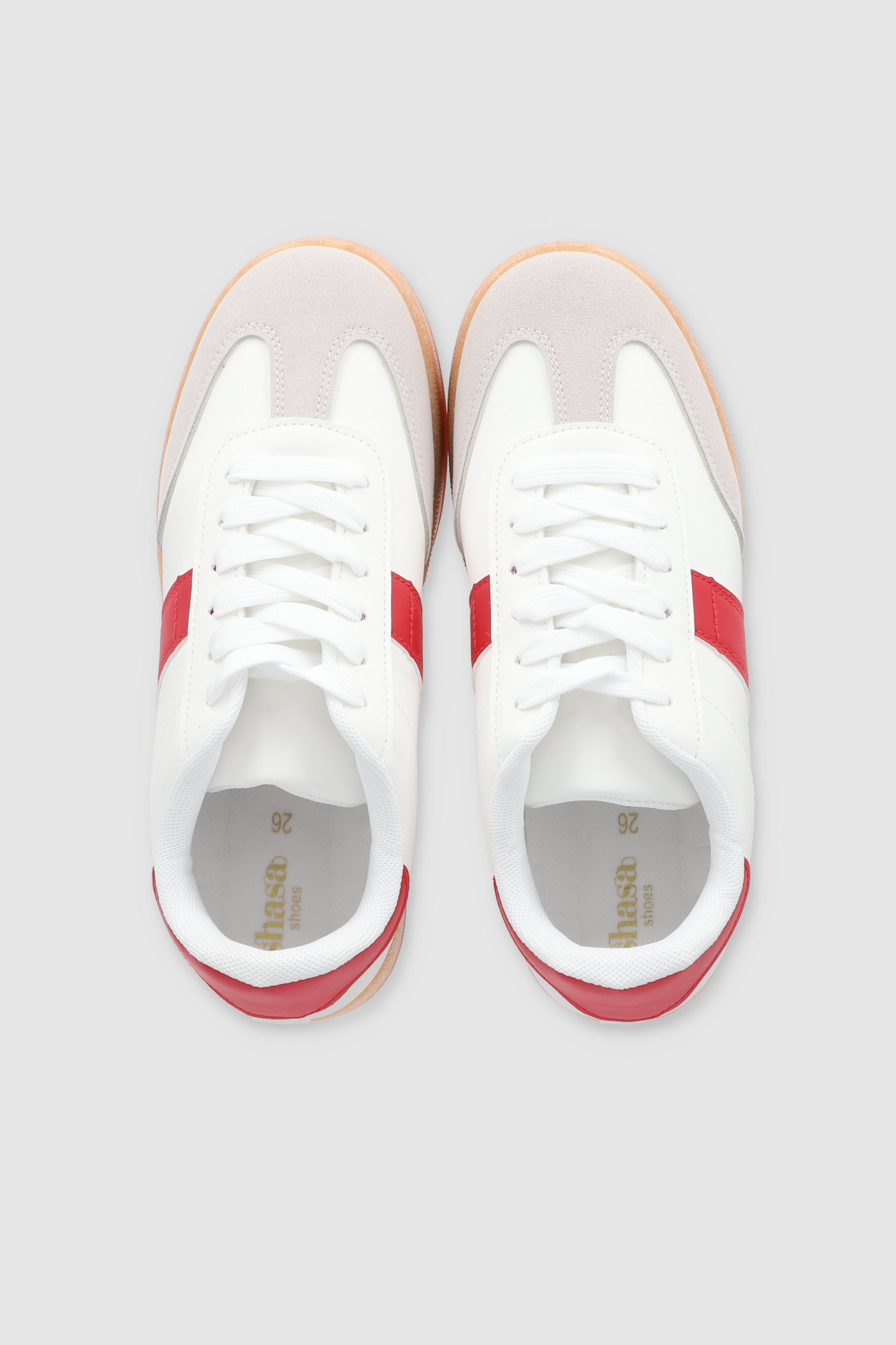 Tenis retro linea laterales ROJO