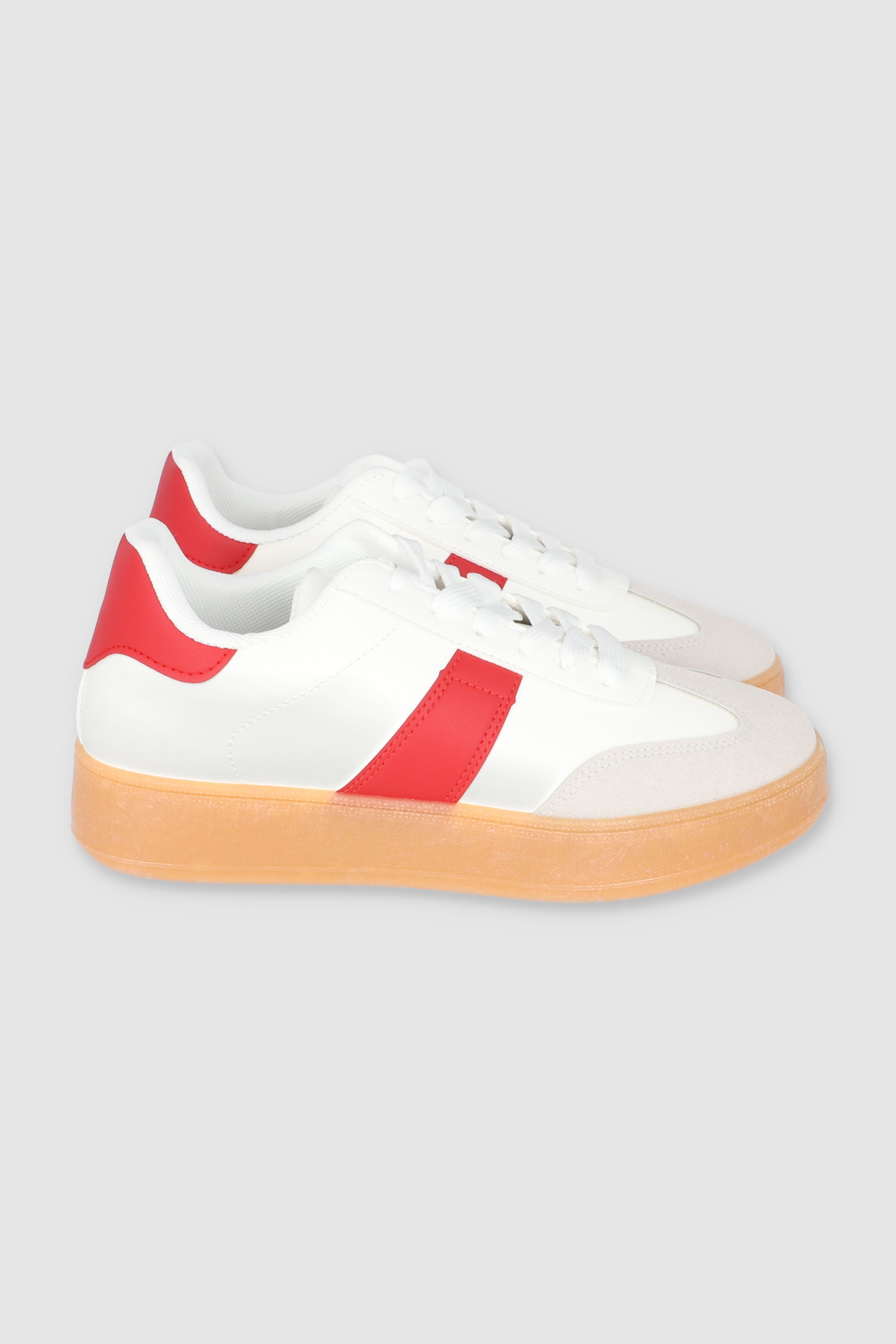 Tenis retro linea laterales ROJO