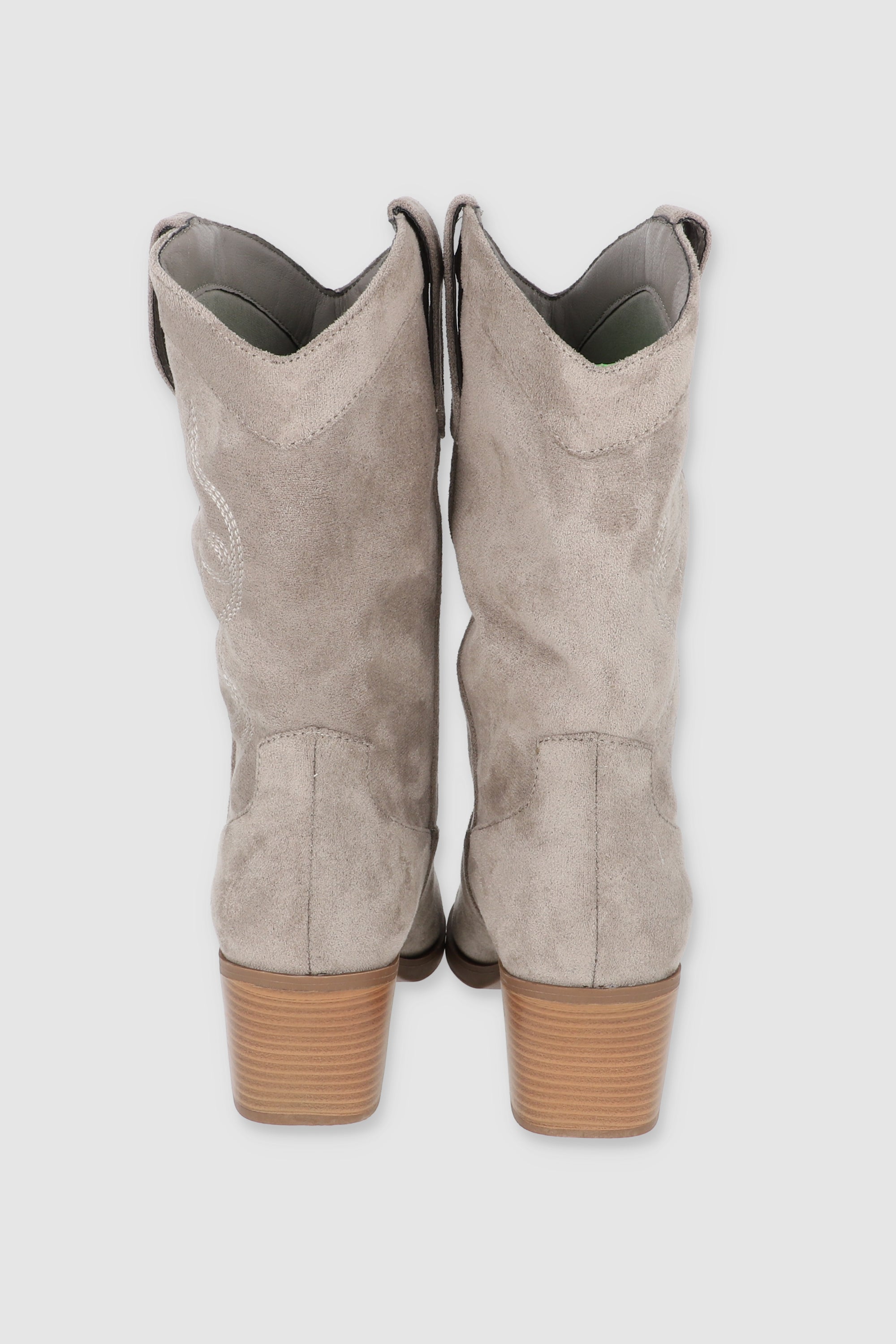 Botín vaquero midi bordados TAUPE