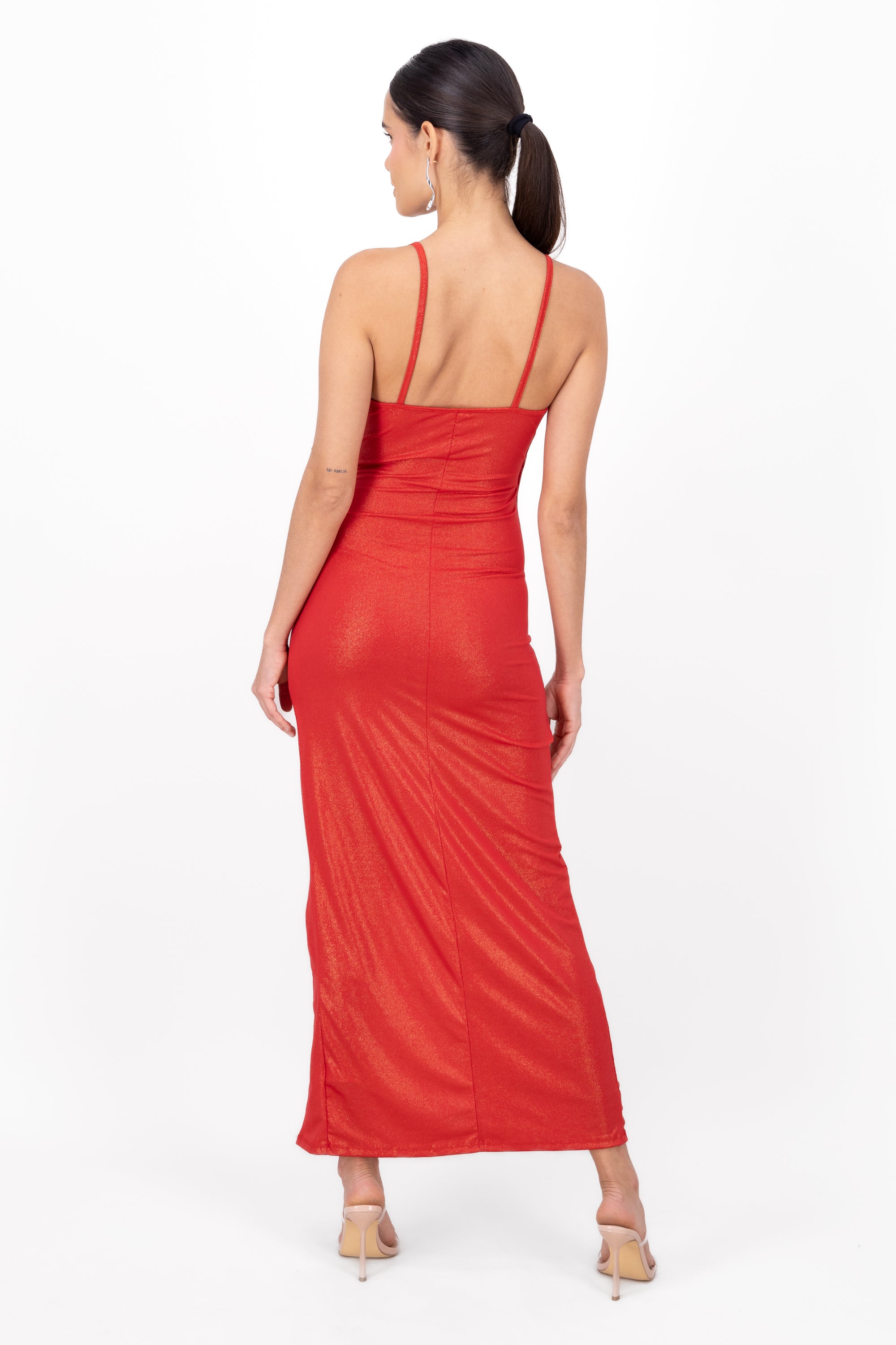 Maxi dress crossed RED