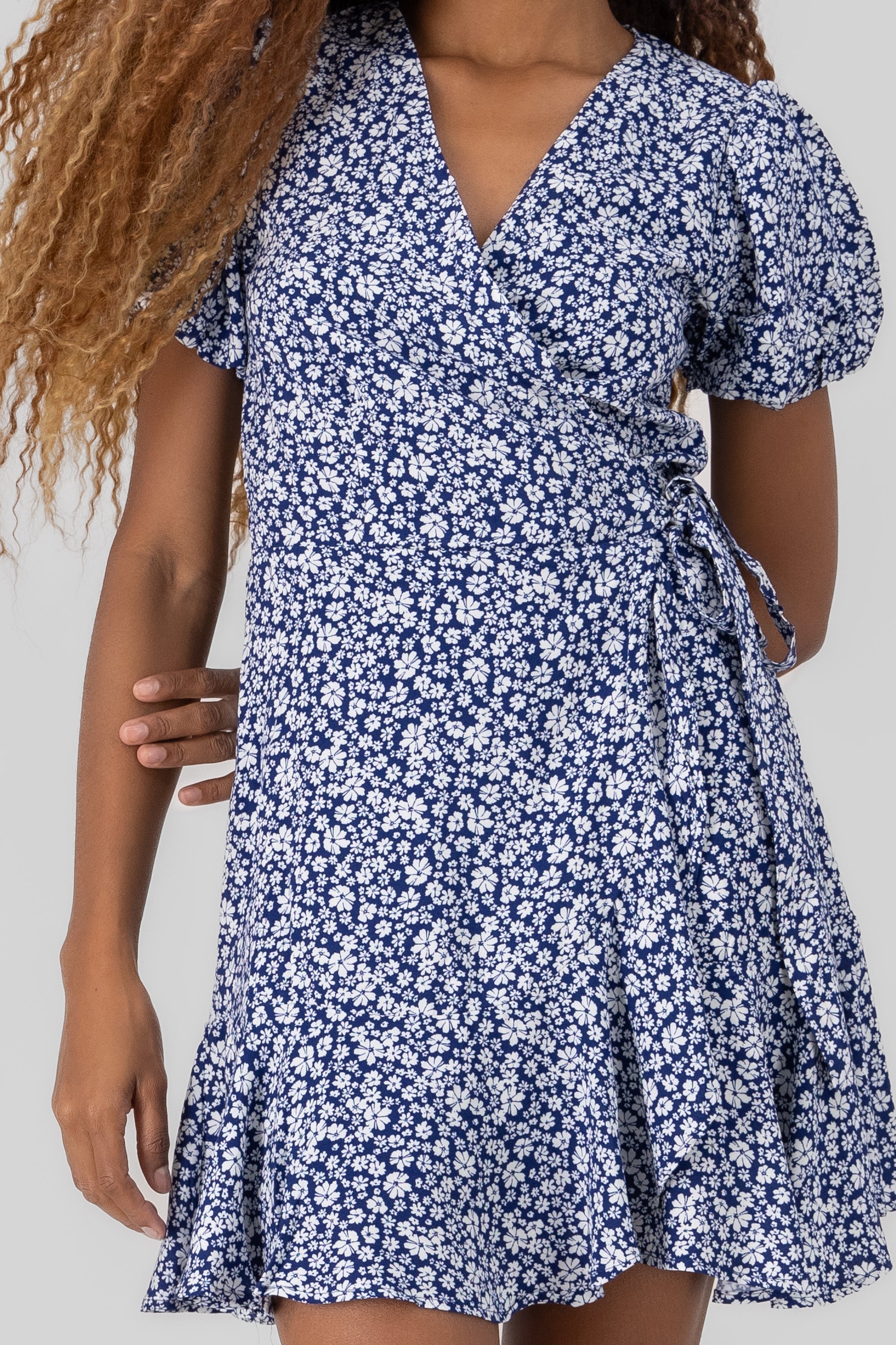 Vestido wrap flores MARINO COMBO