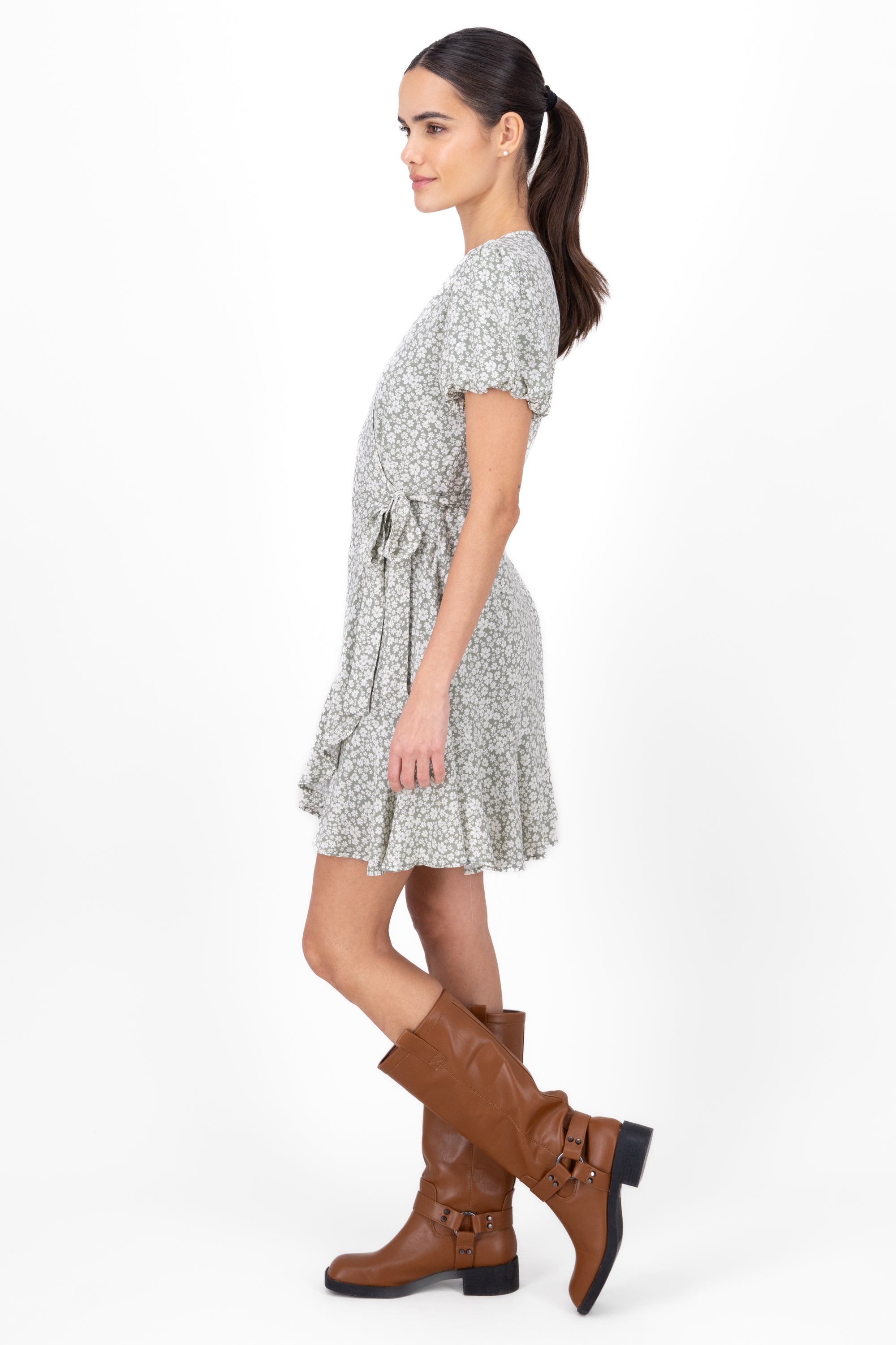 Vestido wrap flores SAGE